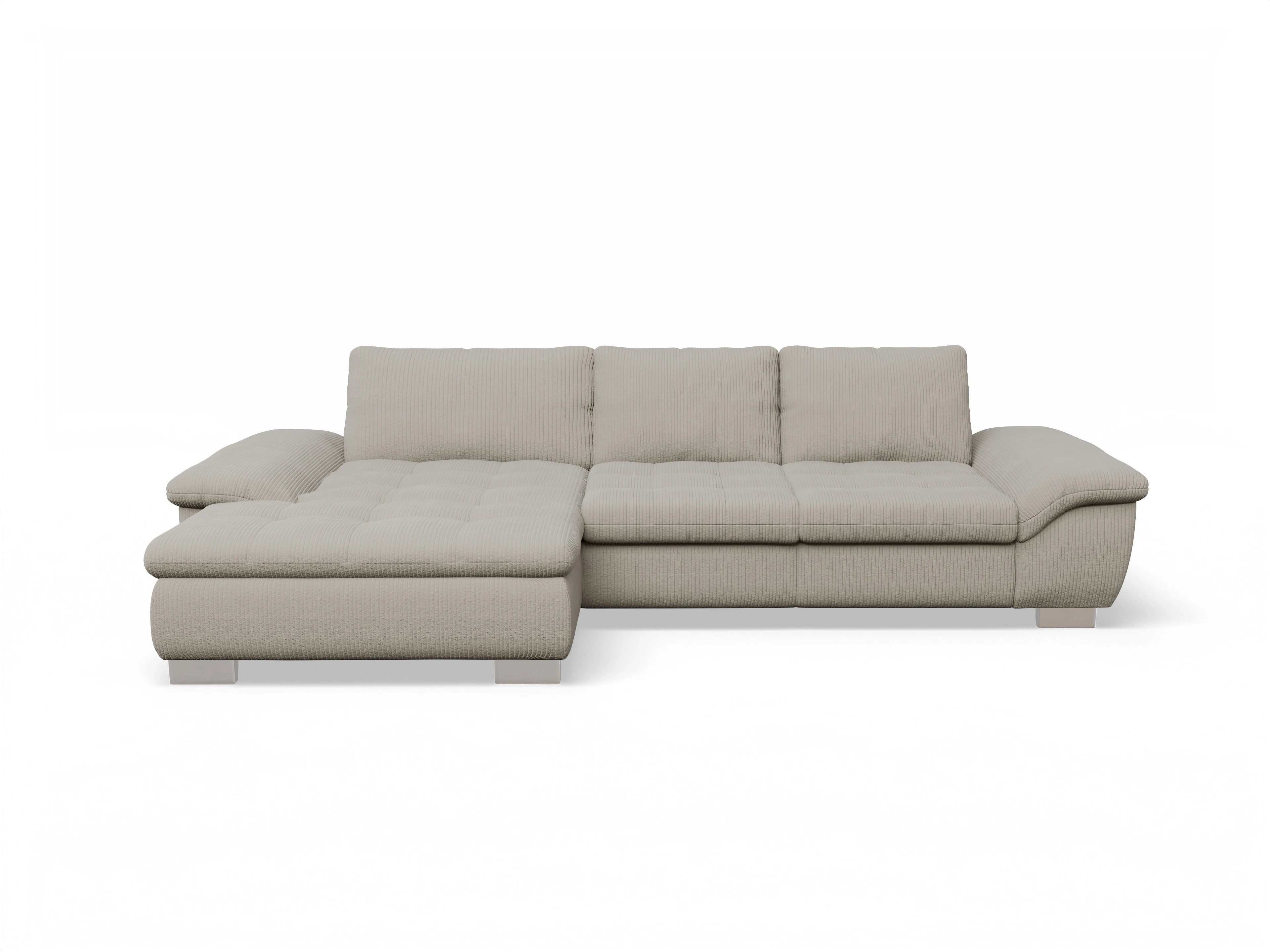 Sitz Concept smart 1007 Canape Medium L Ansicht des Produktes SC Smart 1007 Ecksofa links Abschluss offen in Stoff Beige