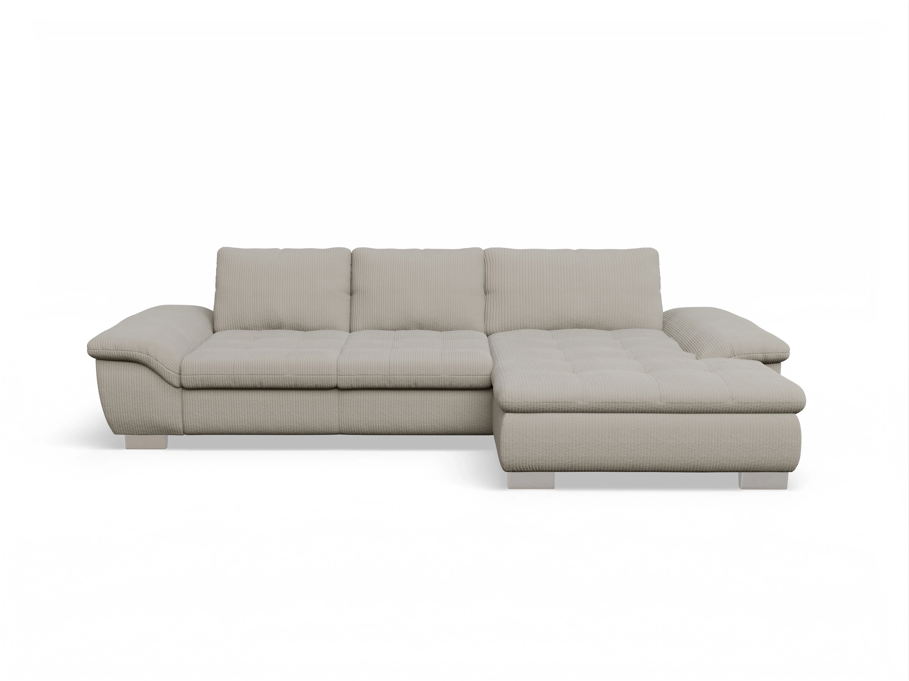 Ansicht des Produktes SC Smart 1007 Ecksofa rechts Abschluss offen in Stoff Beige