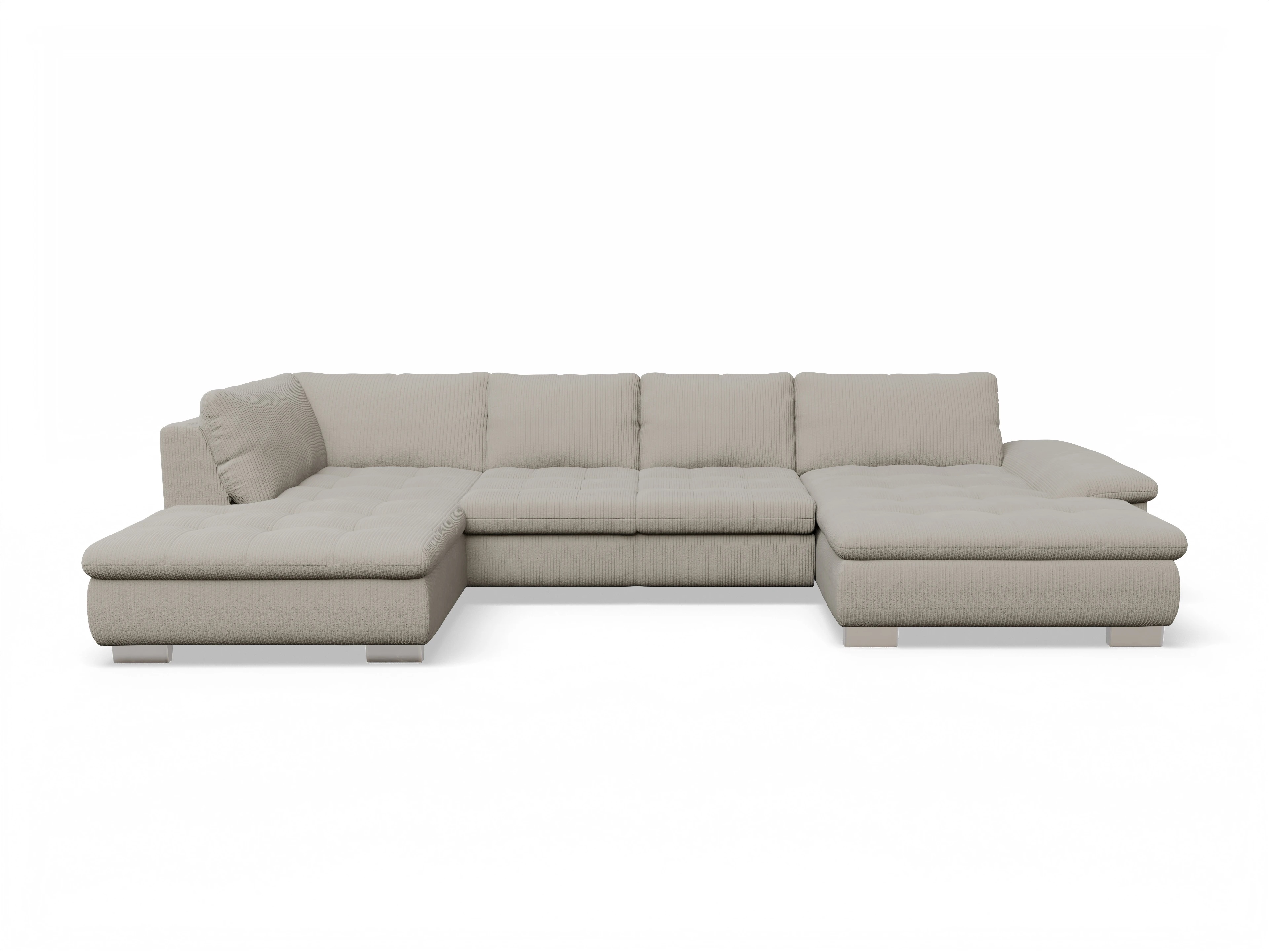 Ansicht des Produktes SC Smart 1007 Wohnlandschaft offen beidseitig in Stoff Beige