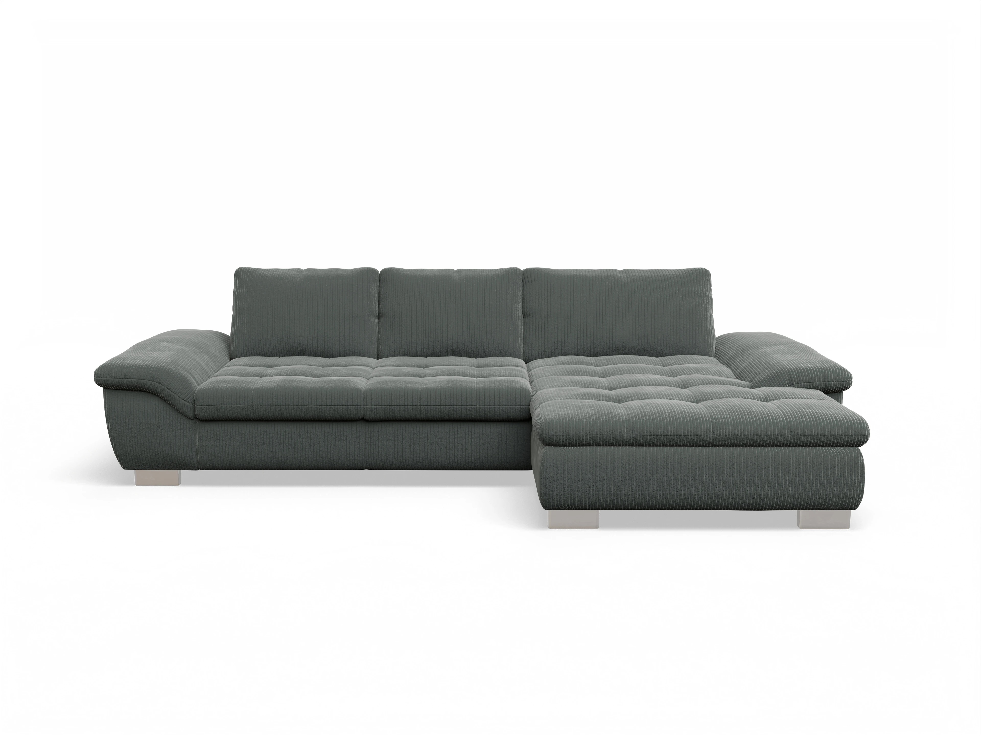 Ansicht des Produktes SC Smart 1007 Ecksofa rechts Abschluss offen in Stoff Grün