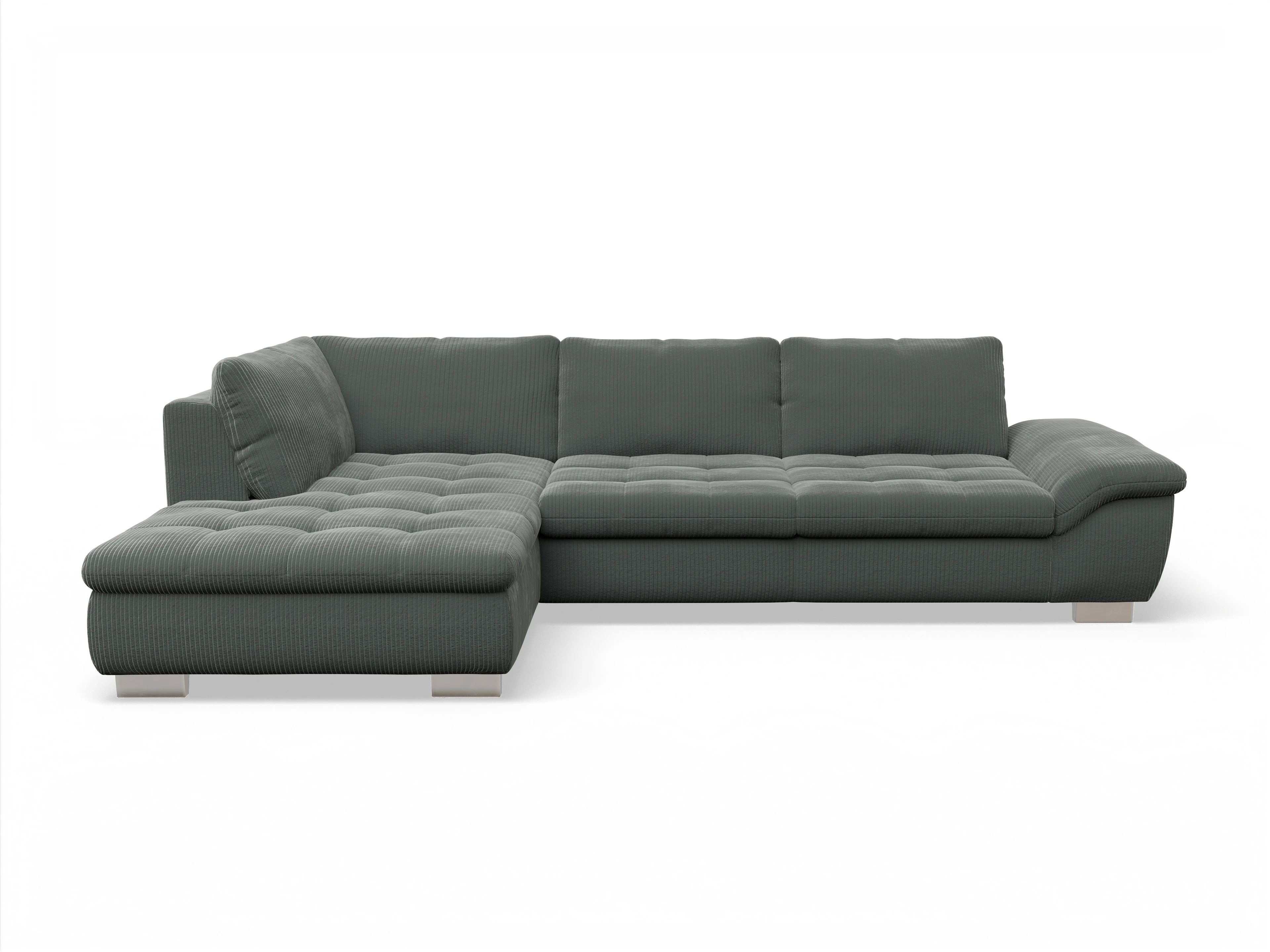 Ansicht des Produktes SC Smart 1007 Ecksofa links Abschluss offen in Stoff Grün