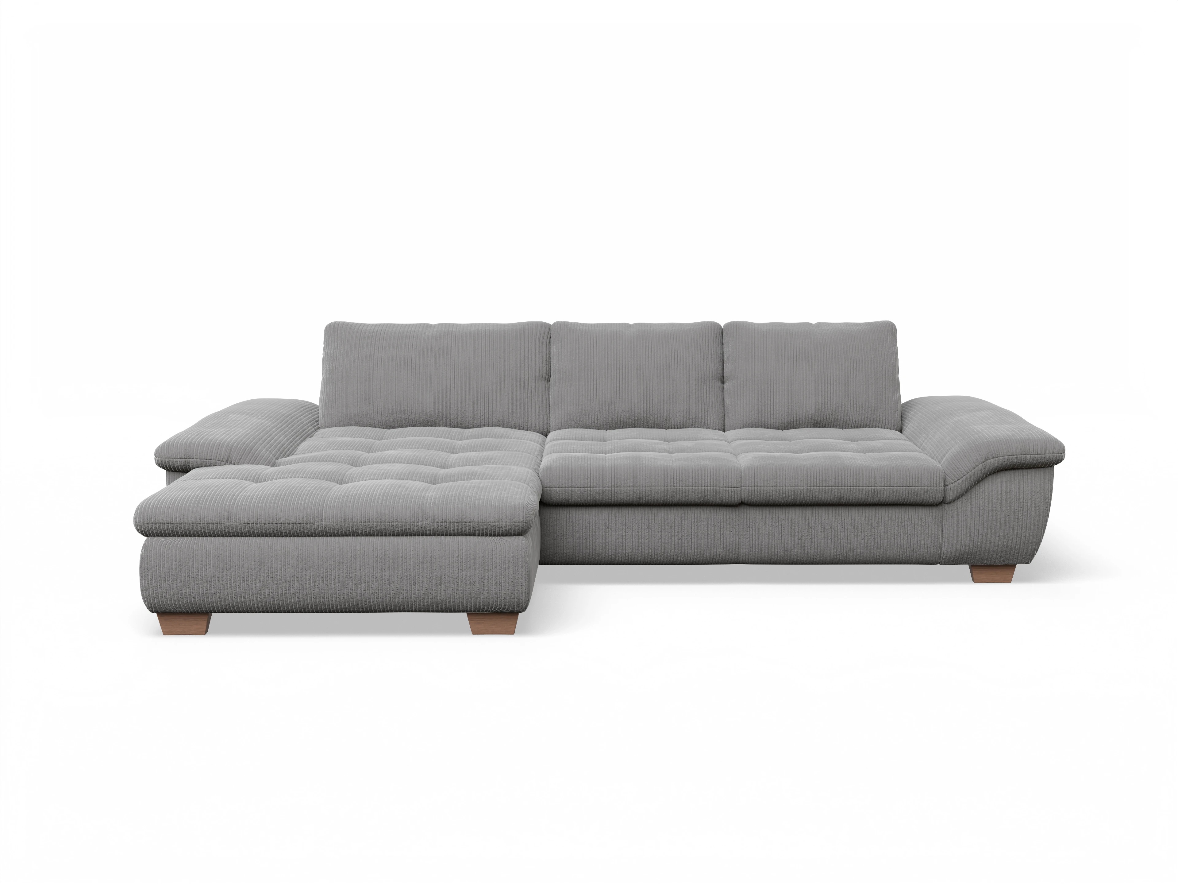 Ansicht des Produktes SC Smart 1007 Ecksofa links Abschluss offen in Stoff Grau
