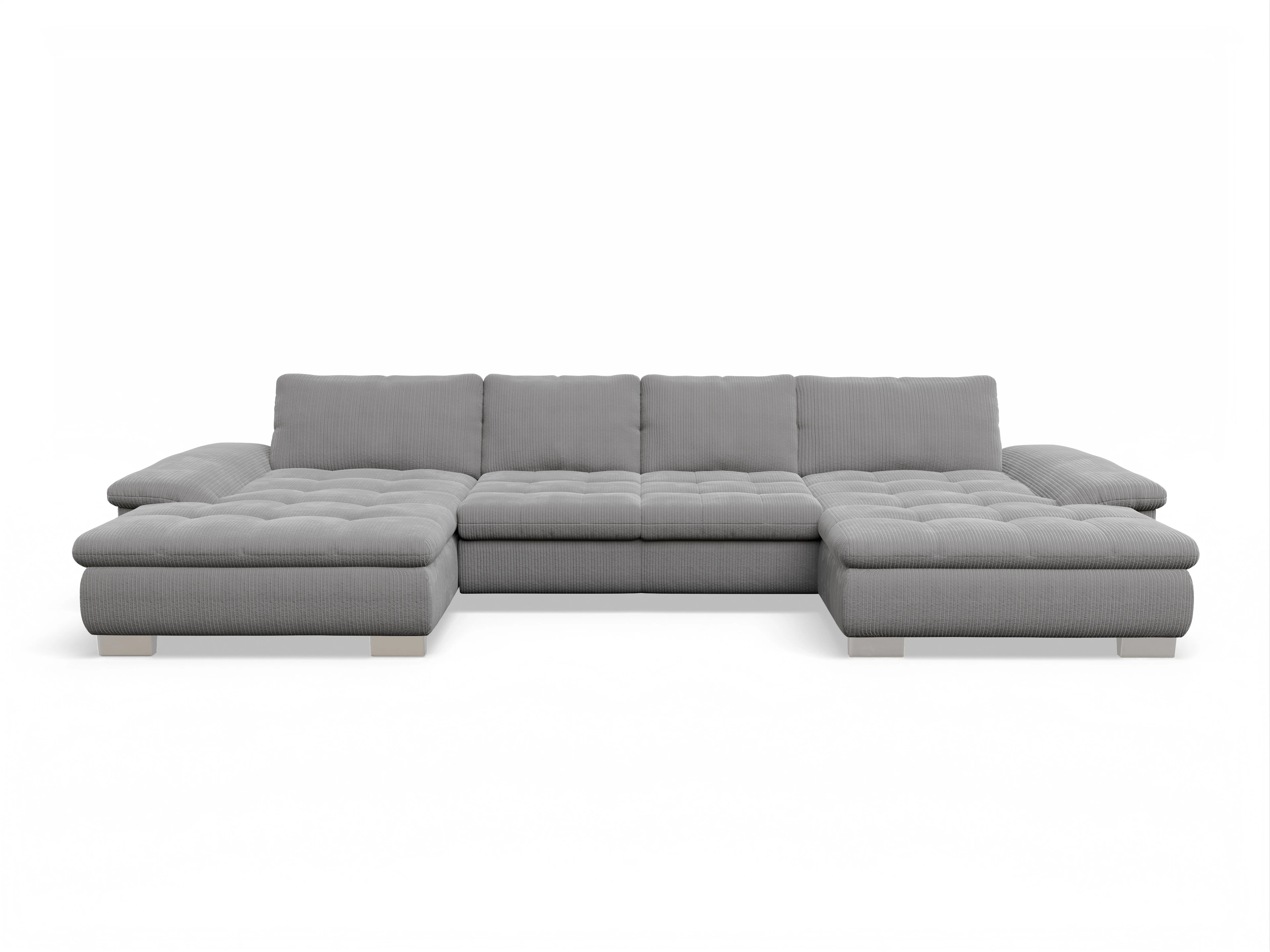 Ansicht des Produktes SC Smart 1007 Wohnlandschaft offen beidseitig in Stoff Grau