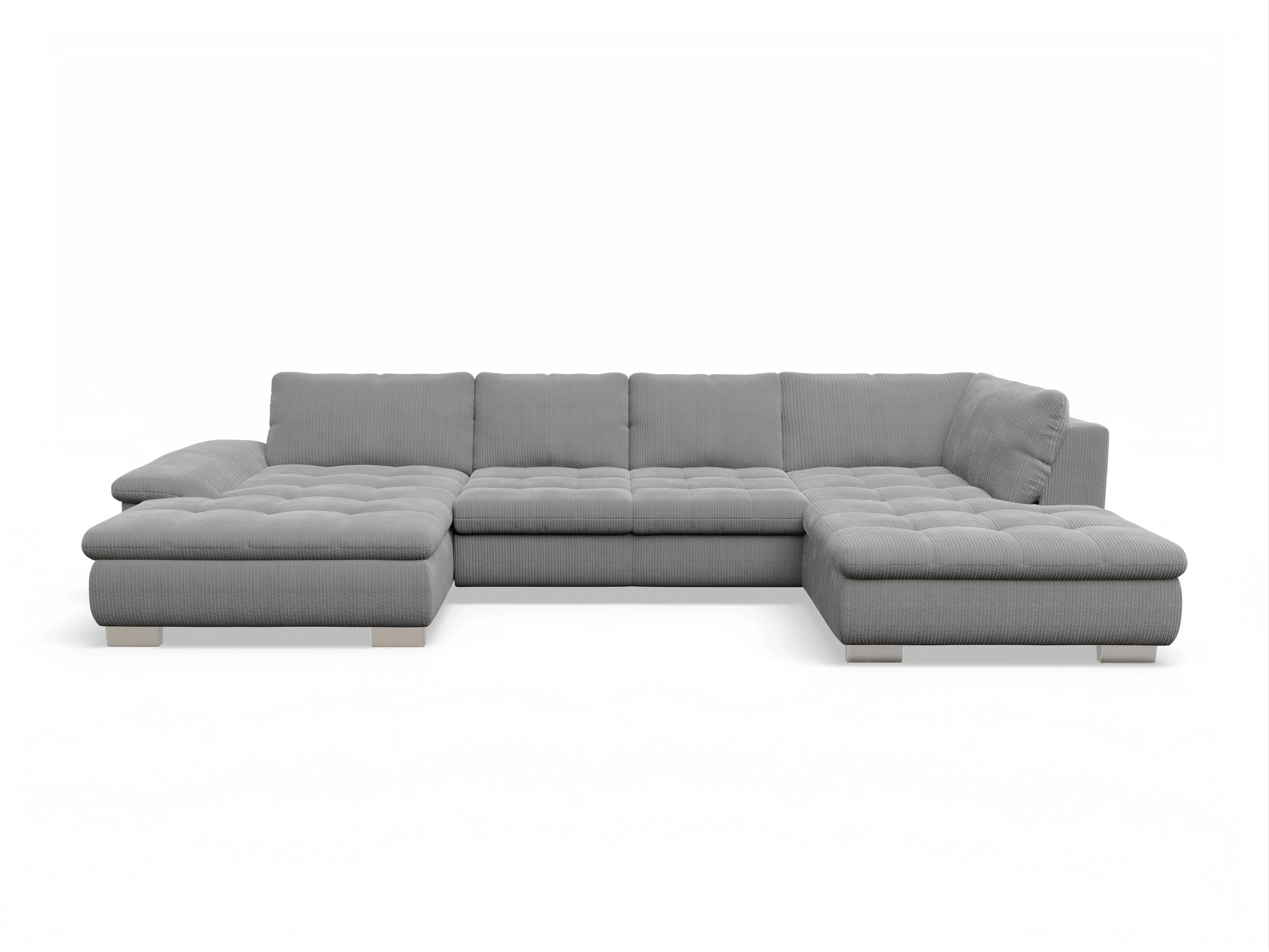 Ansicht des Produktes SC Smart 1007 Wohnlandschaft offen beidseitig in Stoff Grau