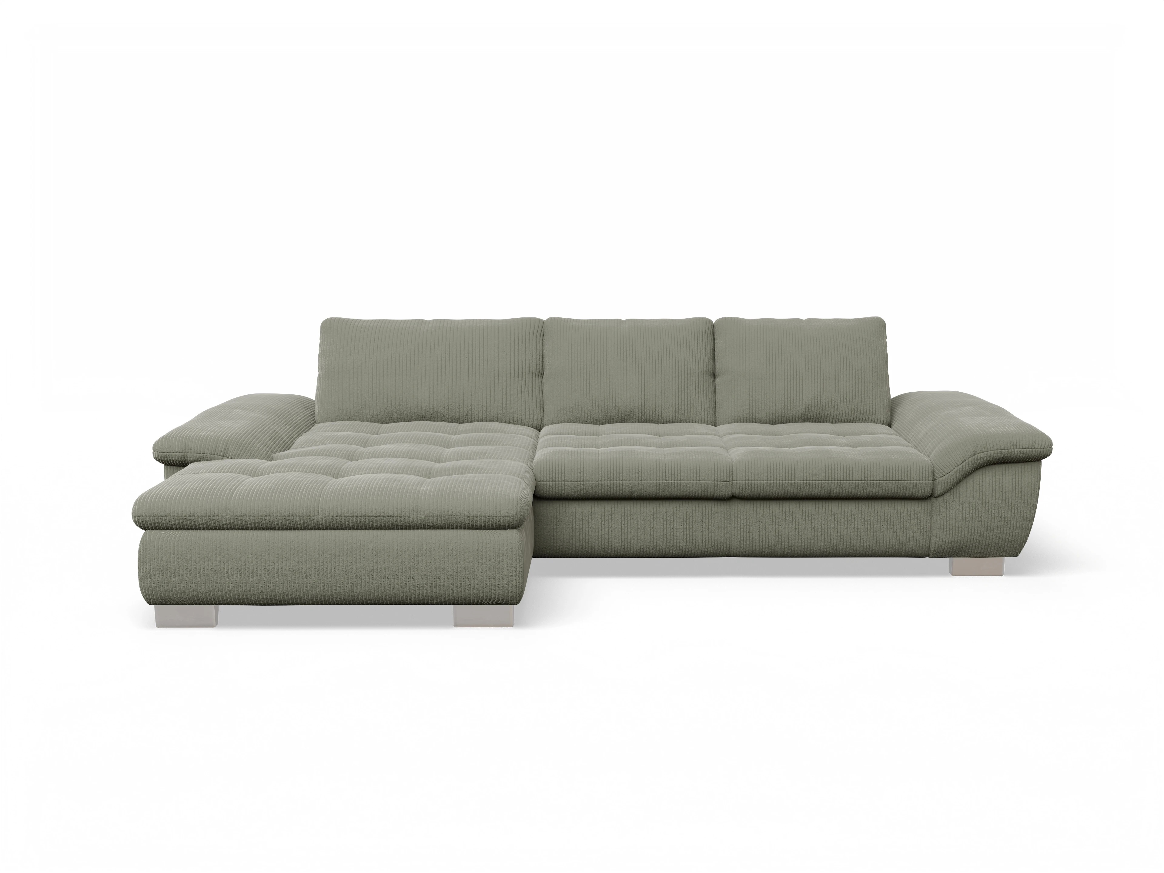 Ansicht des Produktes SC Smart 1007 Ecksofa links Abschluss offen in Stoff Grün