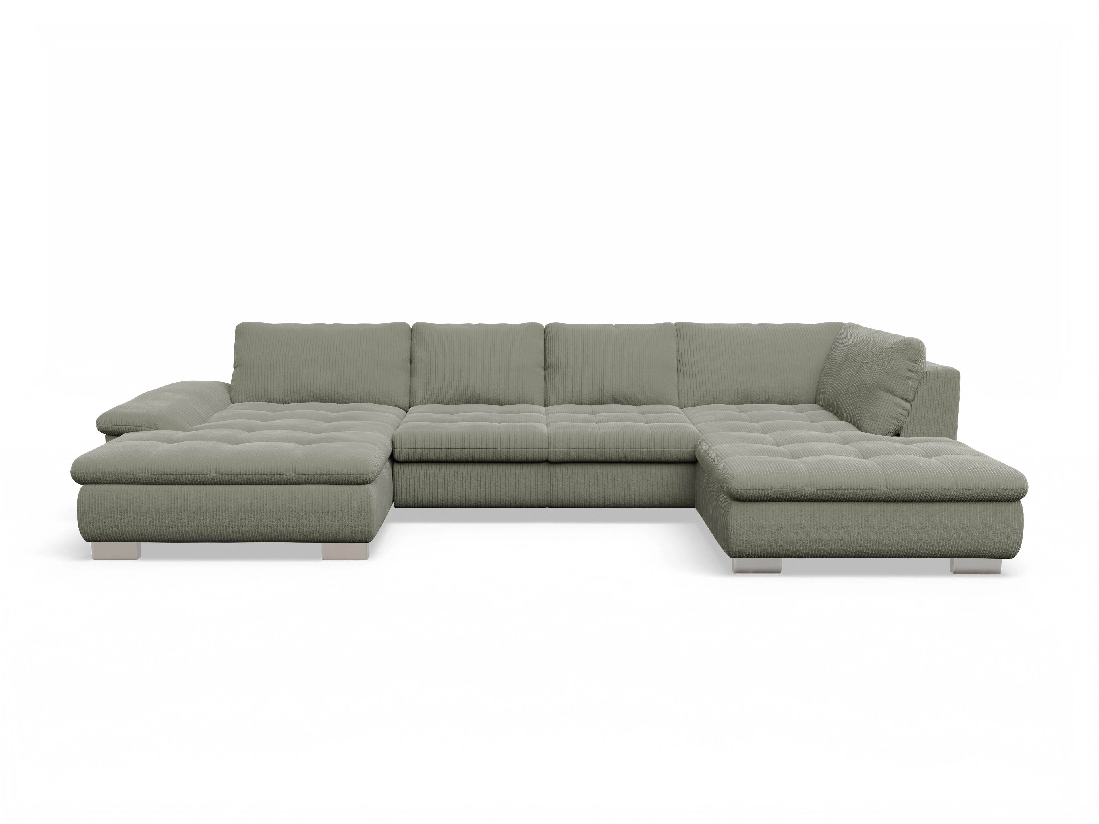 Ansicht des Produktes SC Smart 1007 Wohnlandschaft offen beidseitig in Stoff Grün