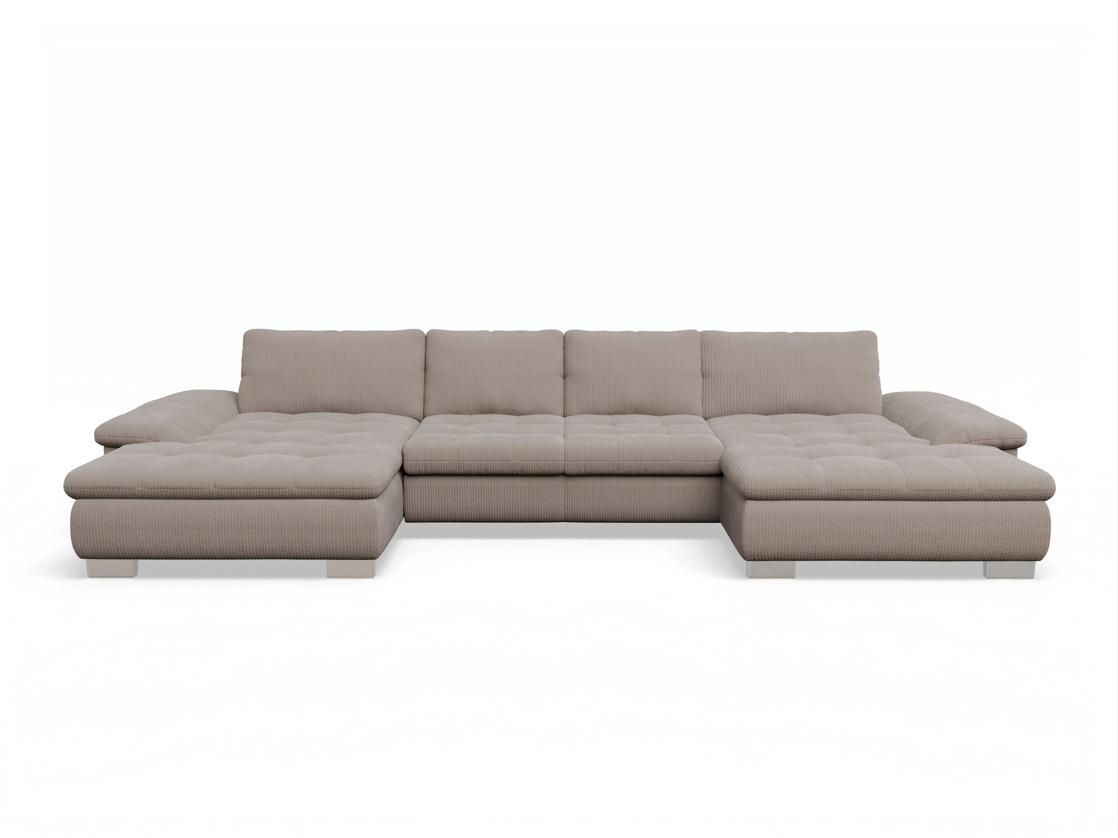 Ansicht des Produktes SC Smart 1007 Wohnlandschaft offen beidseitig in Stoff Braun