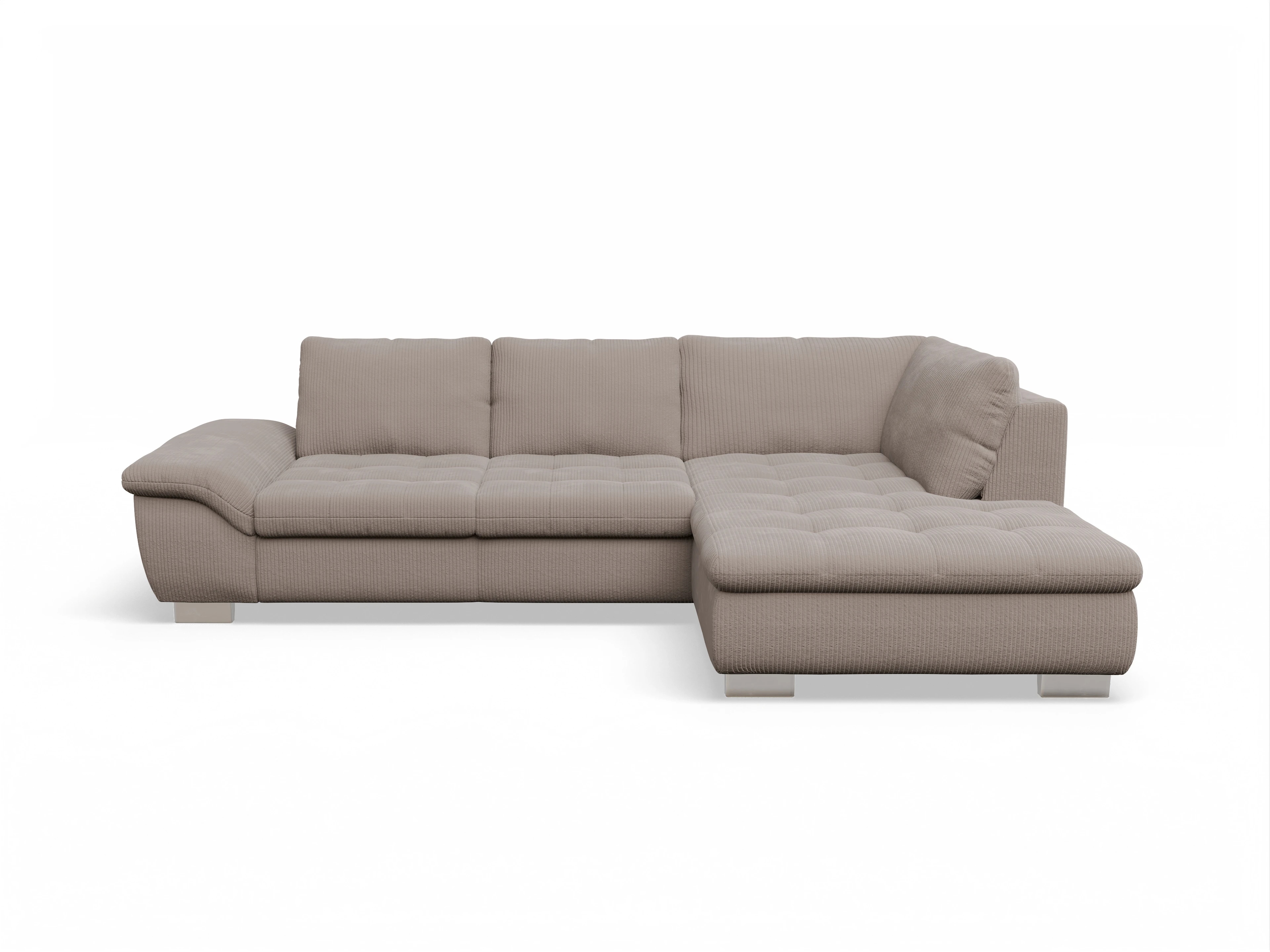 Ansicht des Produktes SC Smart 1007 Ecksofa rechts Abschluss offen in Stoff Braun