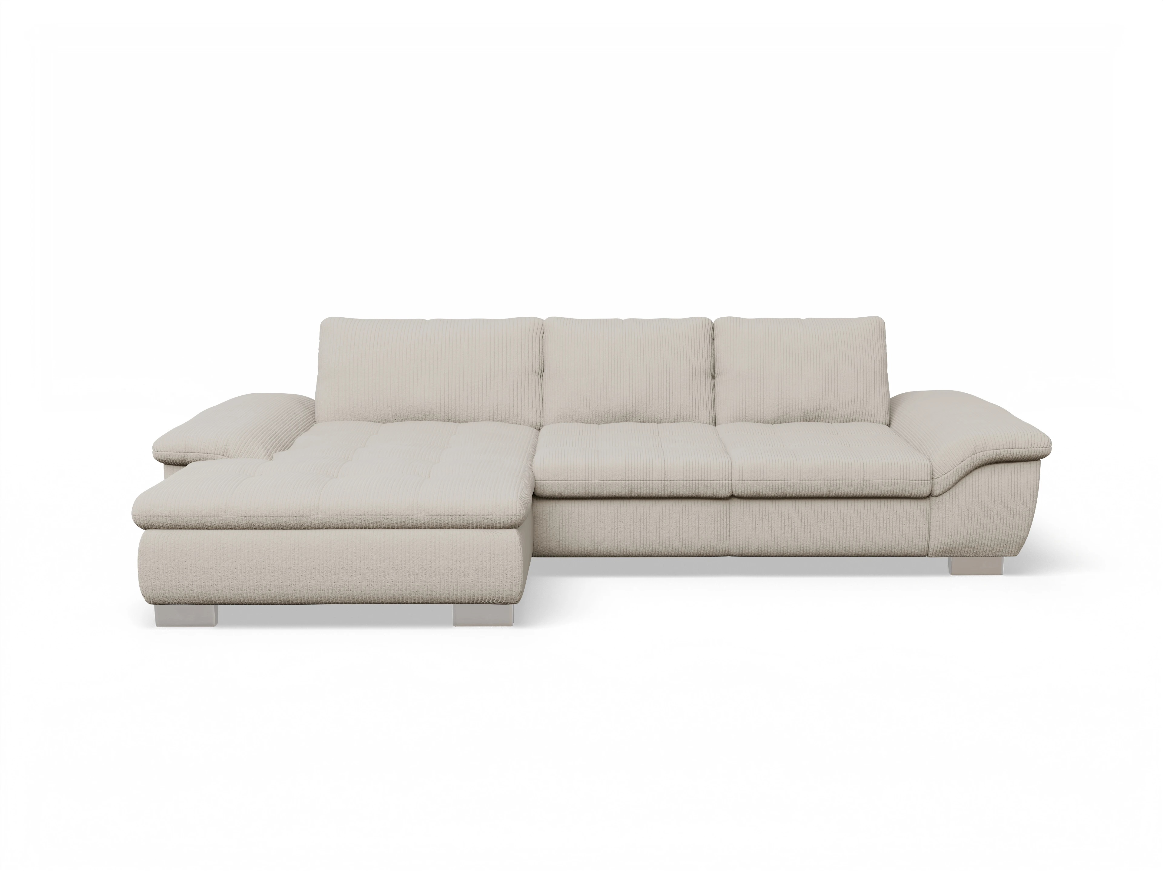 Ansicht des Produktes SC Smart 1007 Ecksofa links Abschluss offen in Stoff Beige