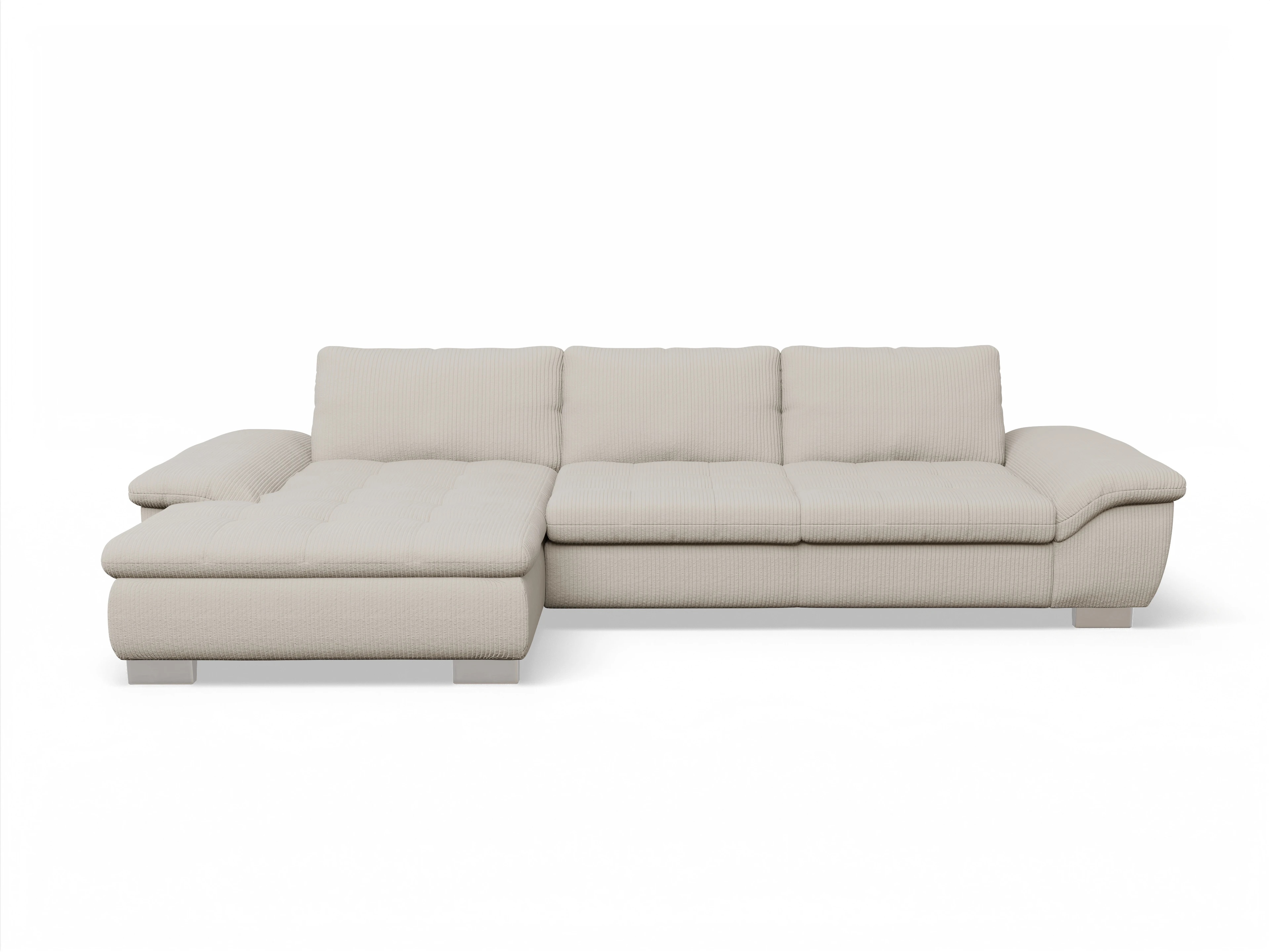 Ansicht des Produktes SC Smart 1007 Ecksofa links Abschluss offen in Stoff Beige