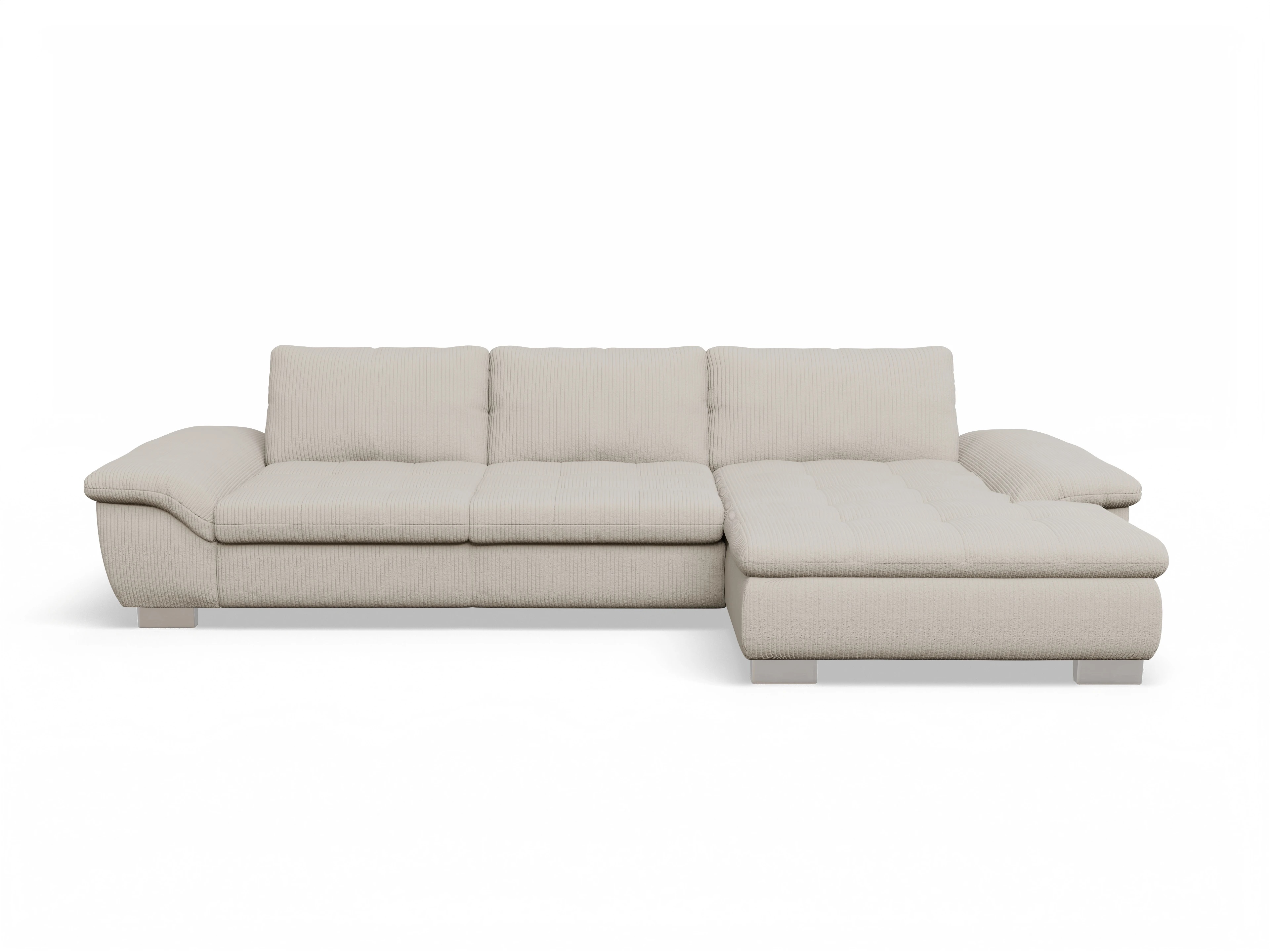 Ansicht des Produktes SC Smart 1007 Ecksofa rechts Abschluss offen in Stoff Beige