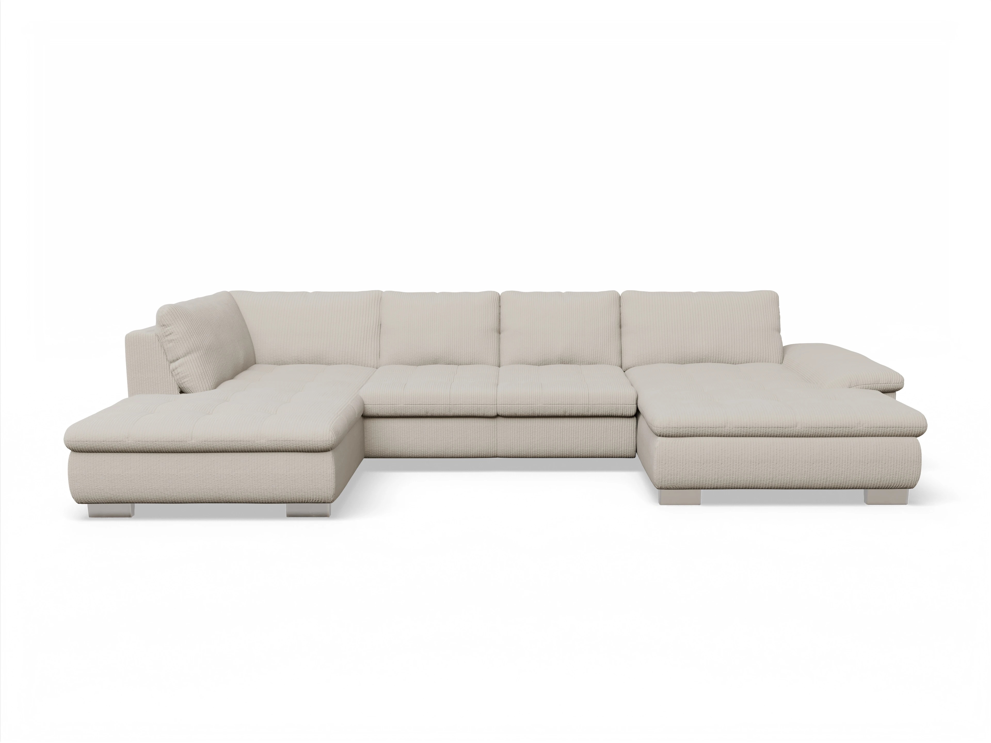 Ansicht des Produktes SC Smart 1007 Wohnlandschaft offen beidseitig in Stoff Beige