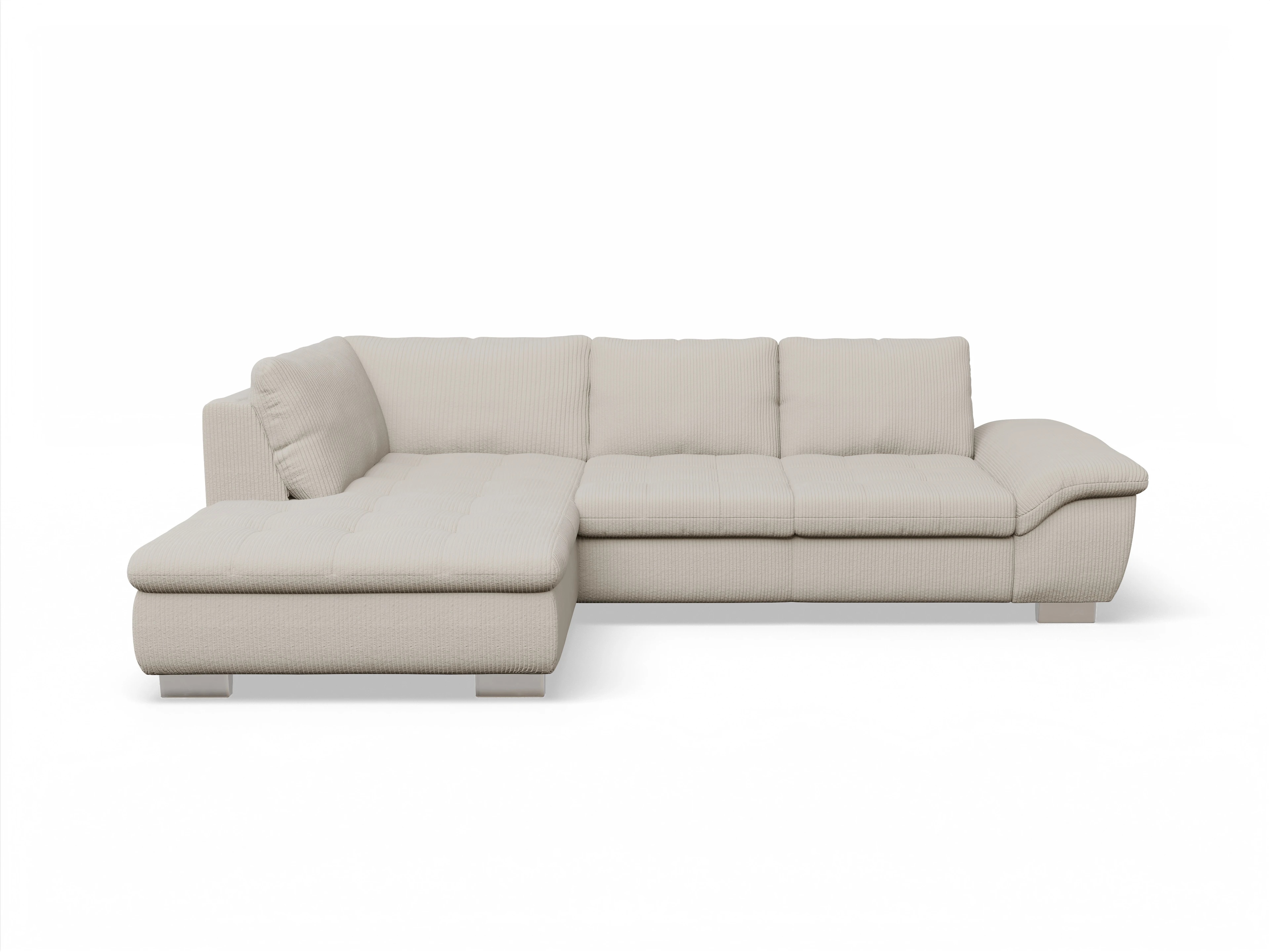 Ansicht des Produktes SC Smart 1007 Ecksofa links Abschluss offen in Stoff Beige