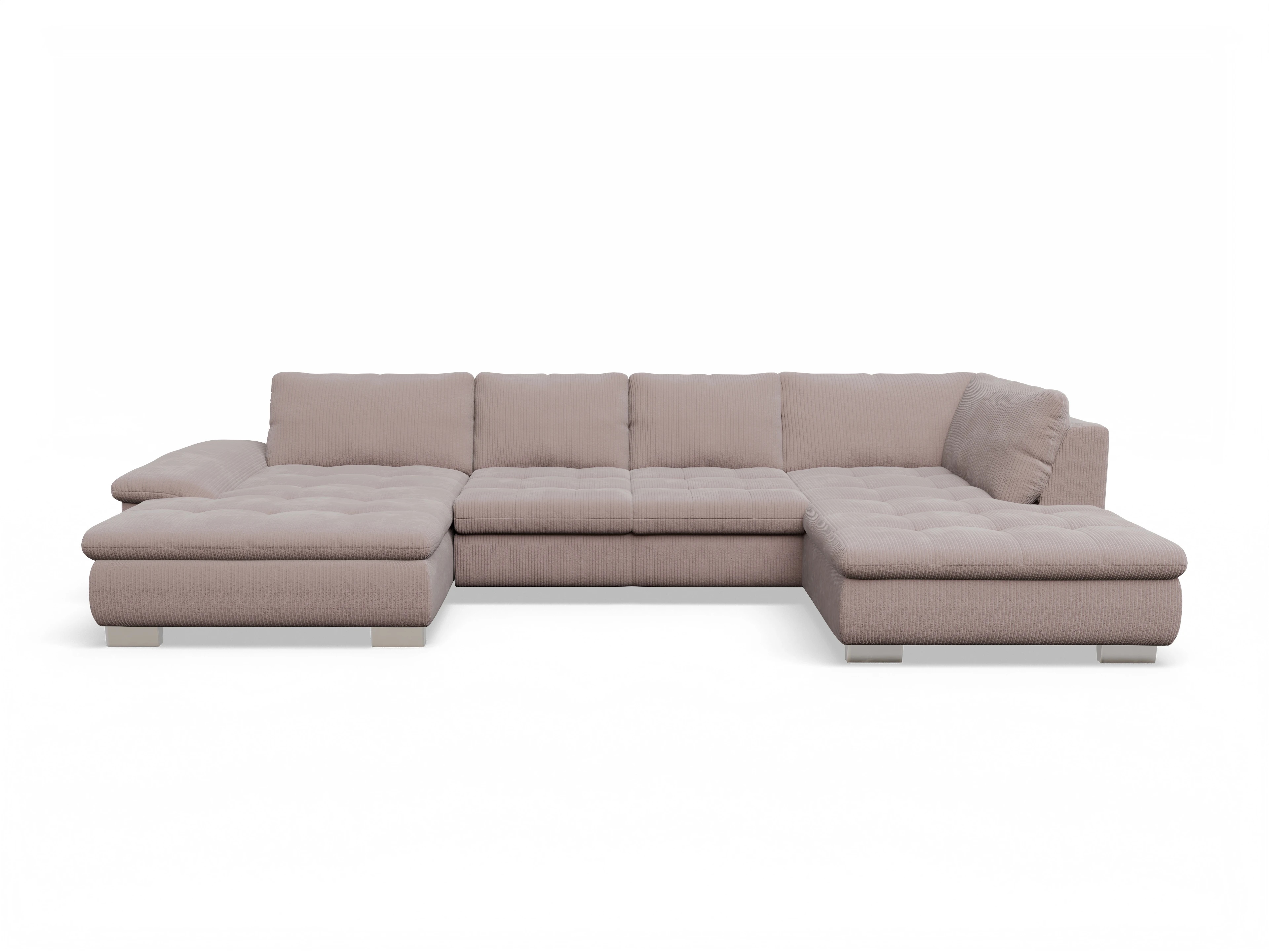 Ansicht des Produktes SC Smart 1007 Wohnlandschaft offen beidseitig in Stoff Rosa