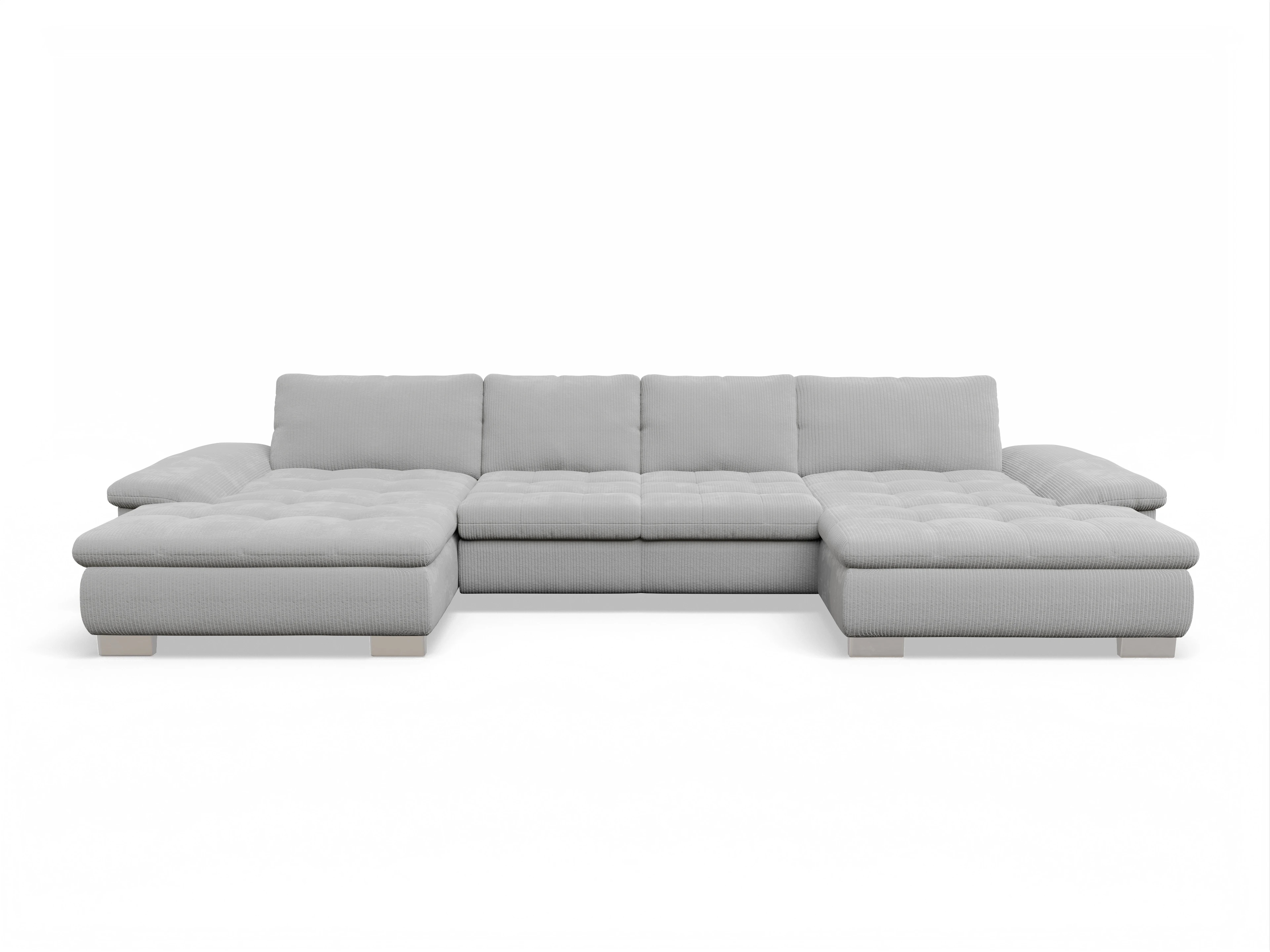 Ansicht des Produktes SC Smart 1007 Wohnlandschaft offen beidseitig in Stoff Grau