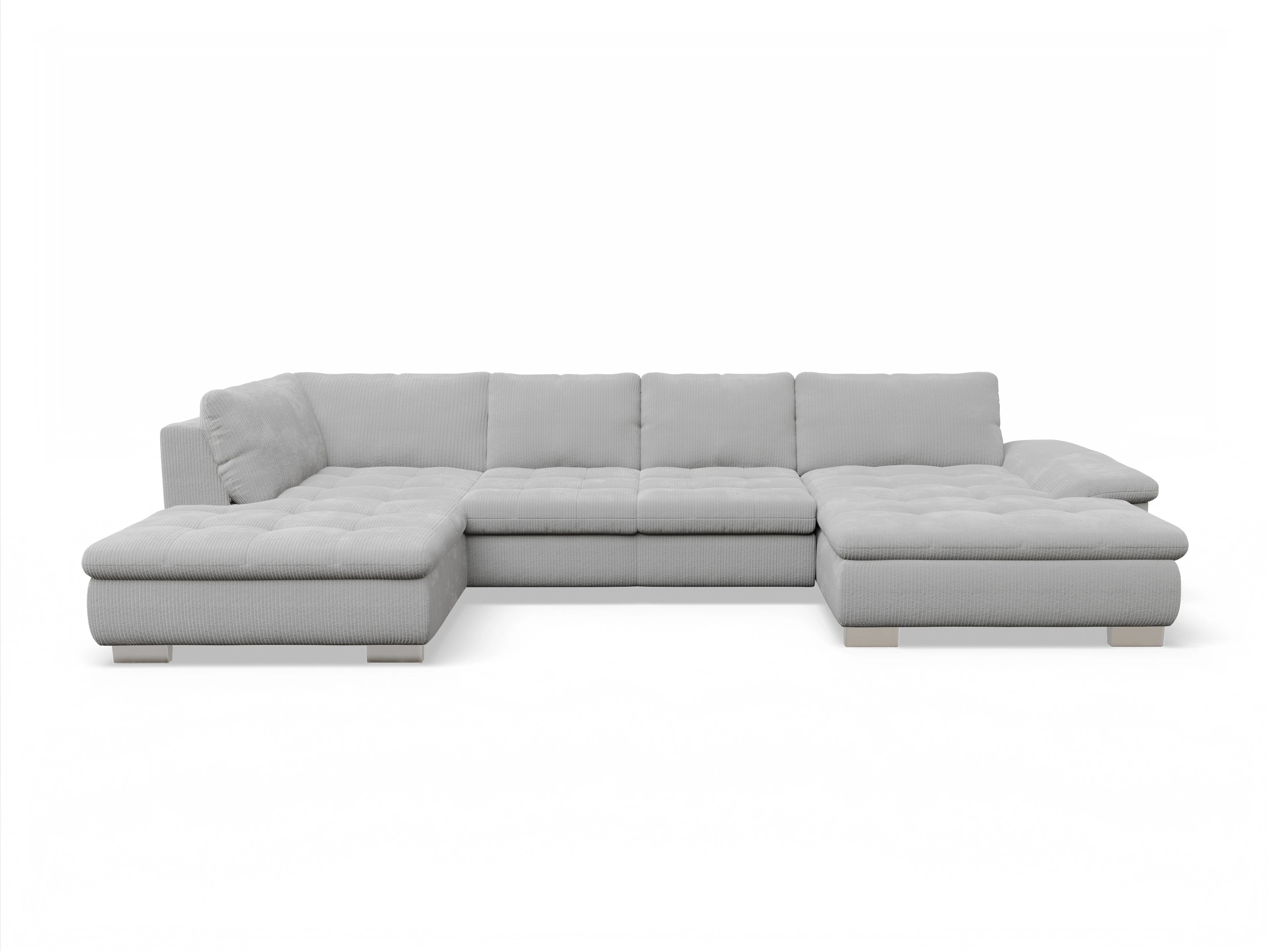 Ansicht des Produktes SC Smart 1007 Wohnlandschaft offen beidseitig in Stoff Grau