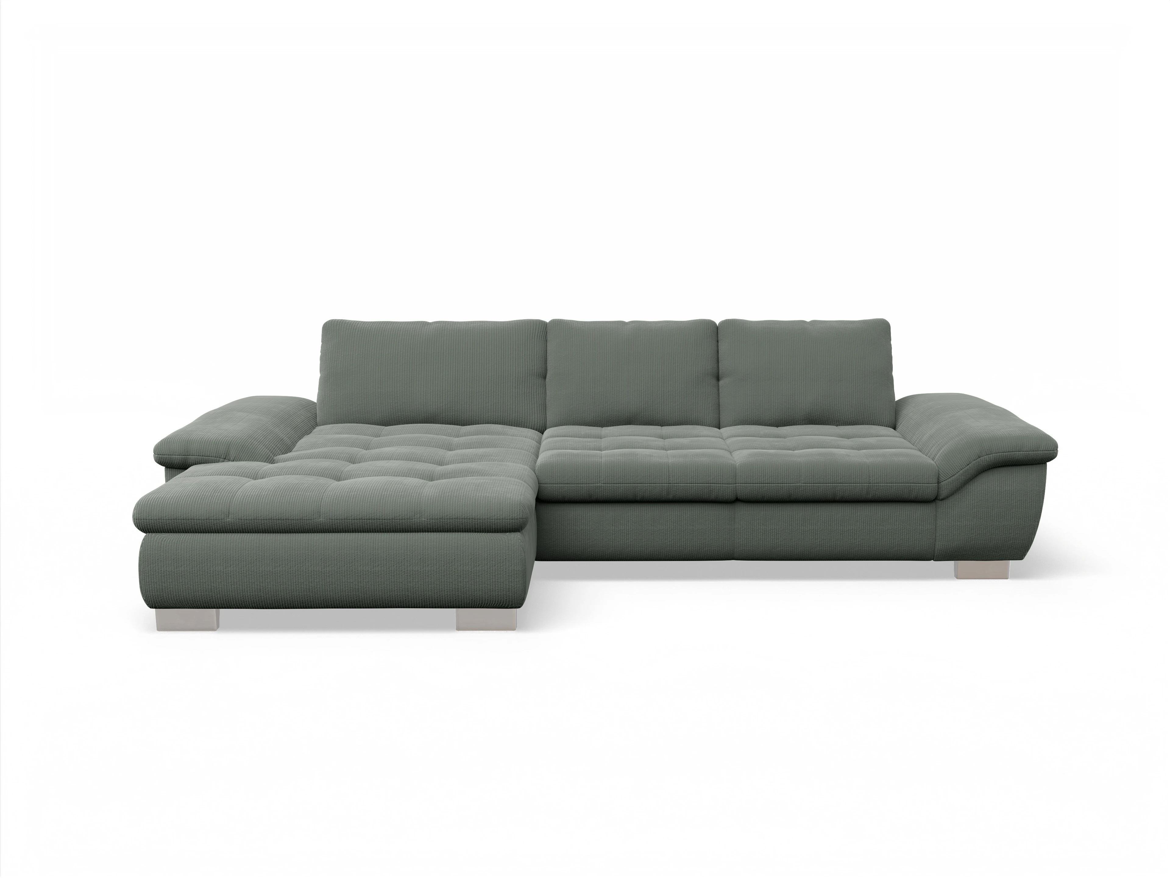 Ansicht des Produktes SC Smart 1007 Ecksofa links Abschluss offen in Stoff Grün