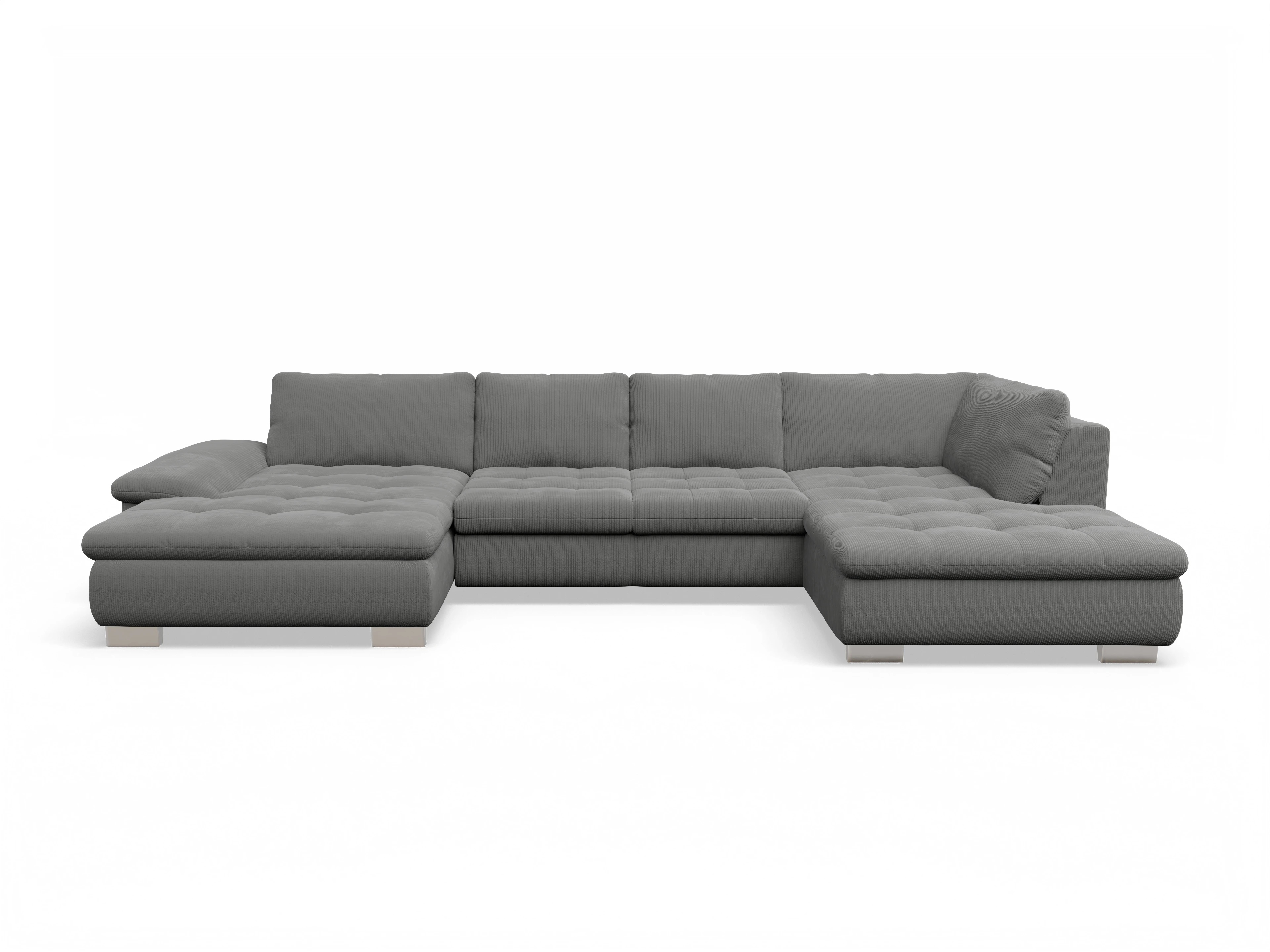 Ansicht des Produktes SC Smart 1007 Wohnlandschaft offen beidseitig in Stoff Grau