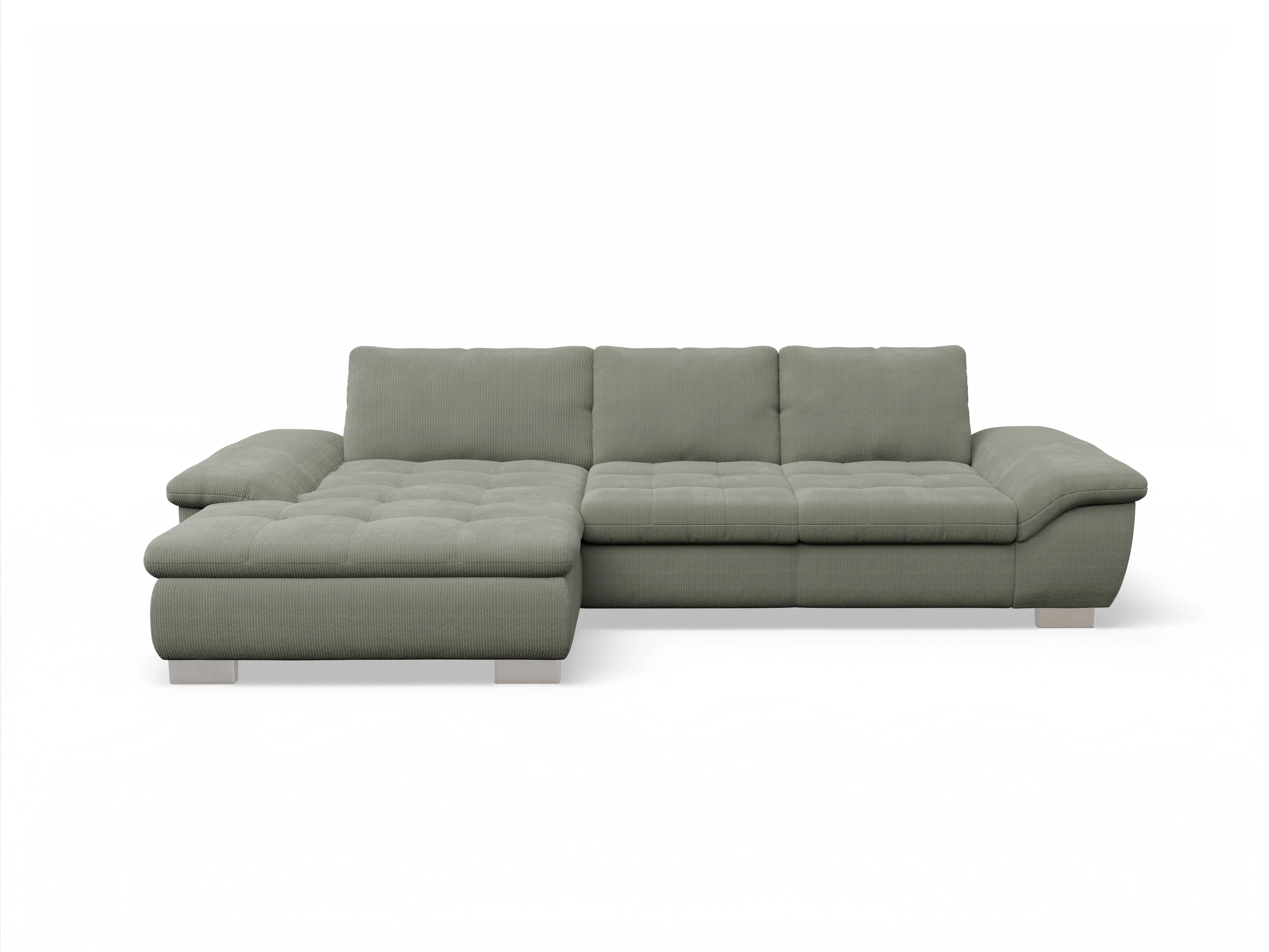 Ansicht des Produktes SC Smart 1007 Ecksofa links Abschluss offen in Stoff Grün