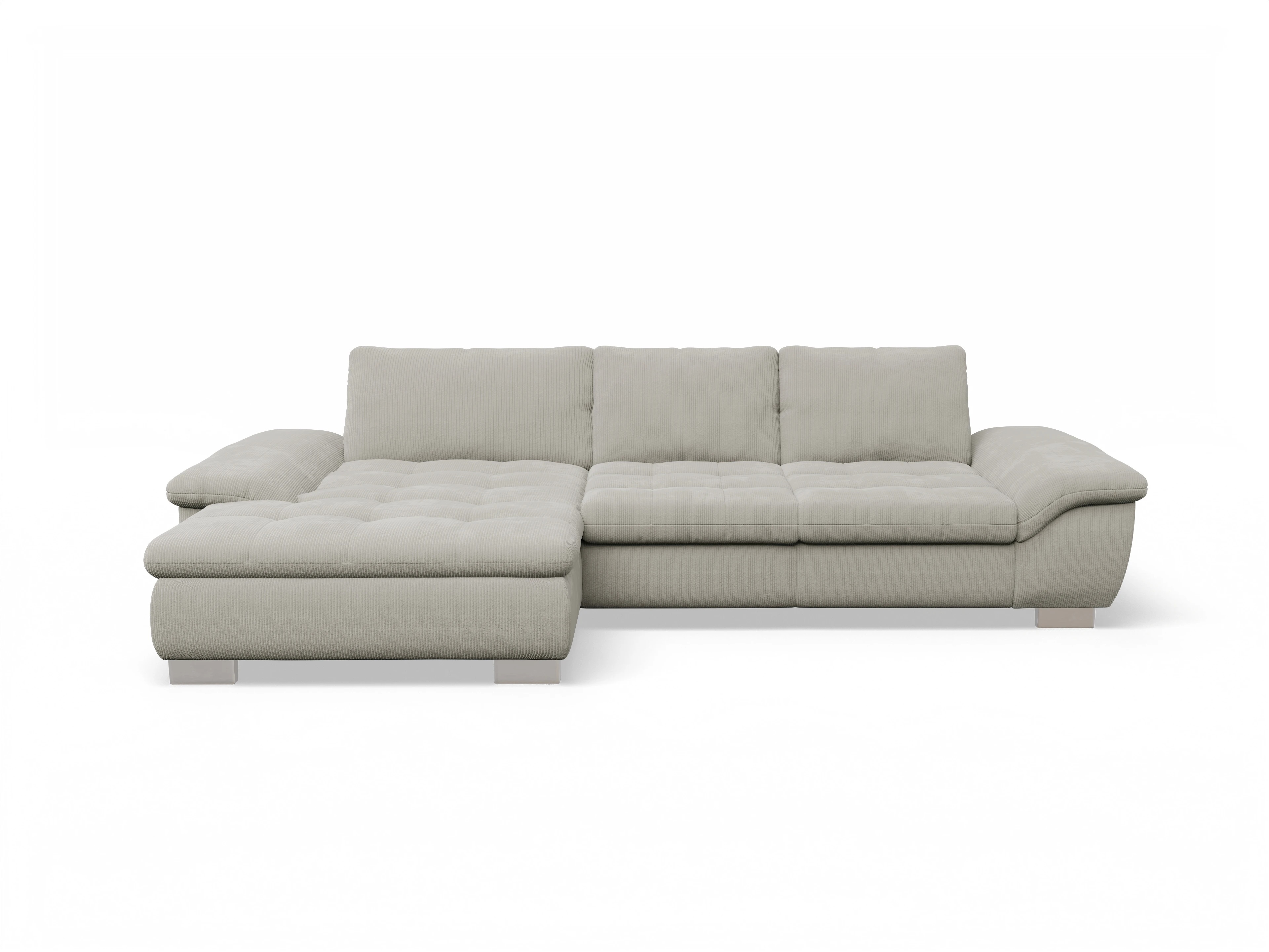Ansicht des Produktes SC Smart 1007 Ecksofa links Abschluss offen in Stoff Beige