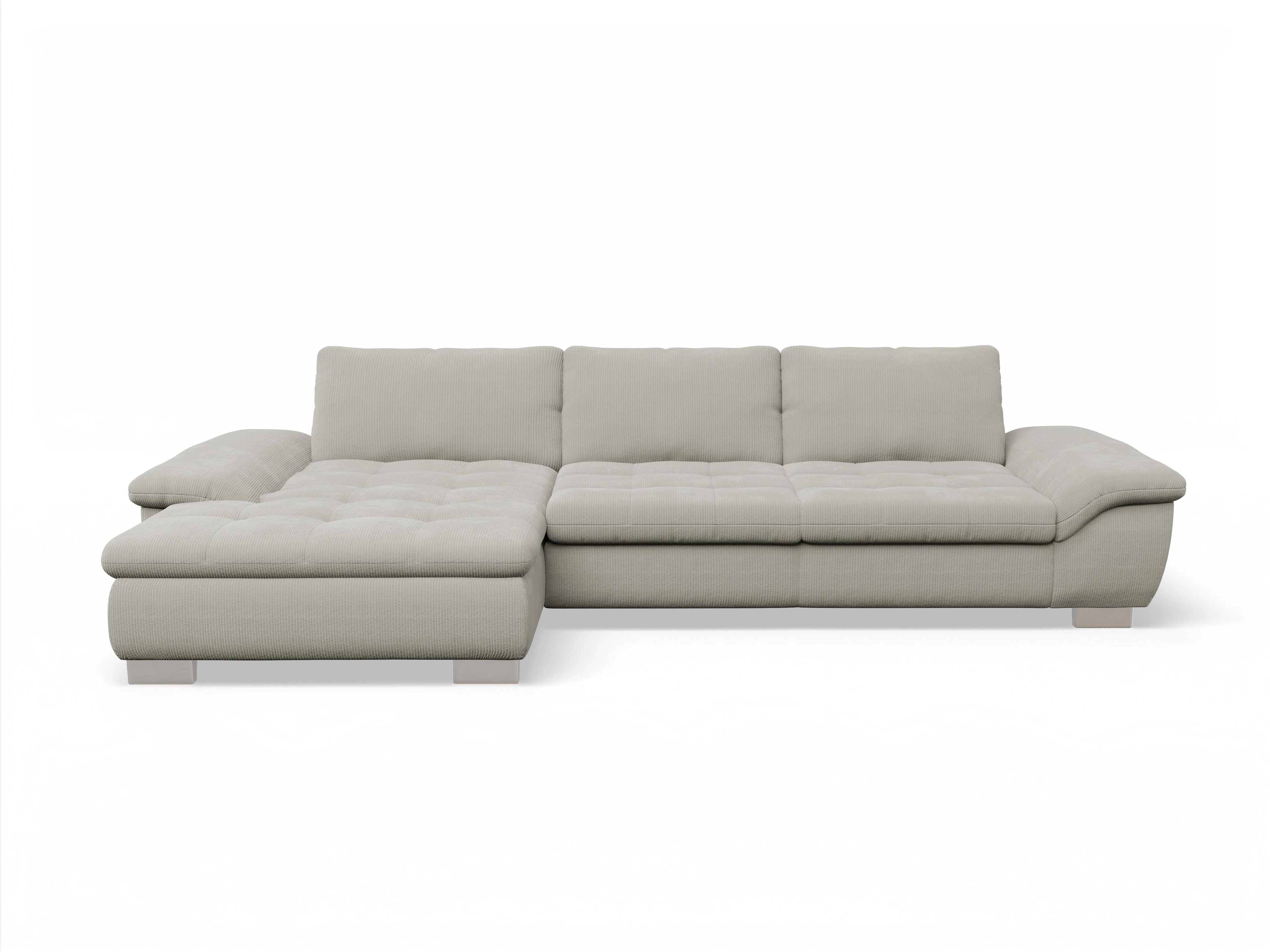 Ansicht des Produktes SC Smart 1007 Ecksofa links Abschluss offen in Stoff Beige