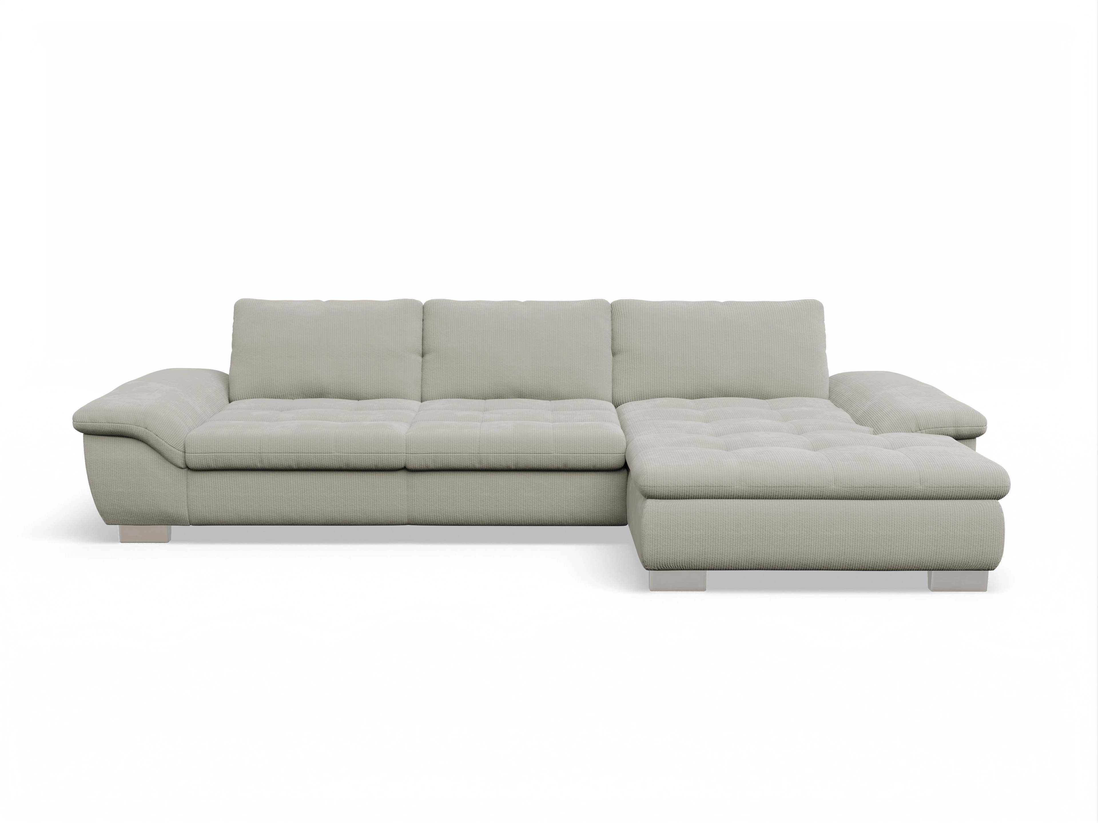 Ansicht des Produktes SC Smart 1007 Ecksofa rechts Abschluss offen in Stoff Beige