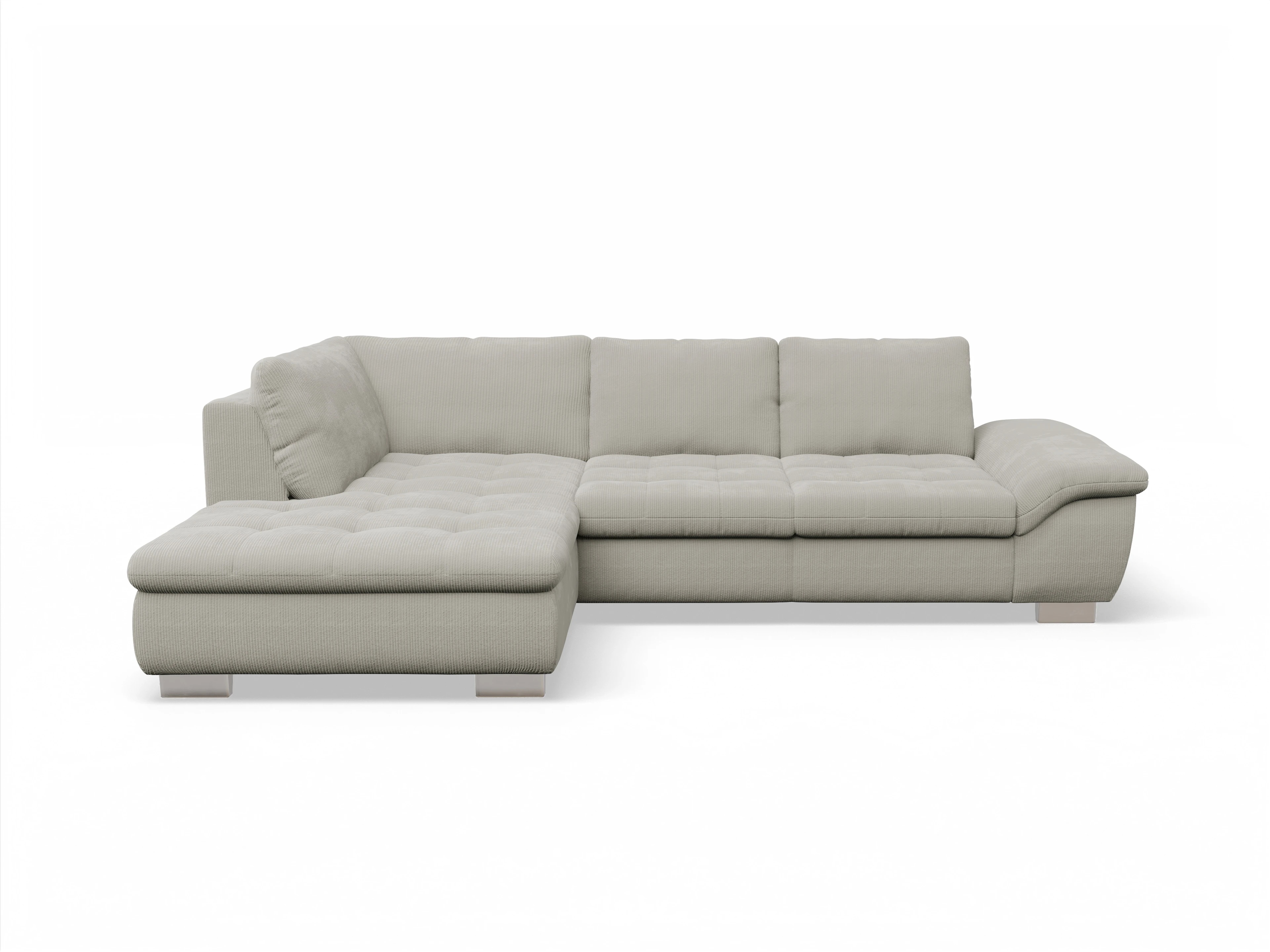 Ansicht des Produktes SC Smart 1007 Ecksofa links Abschluss offen in Stoff Beige