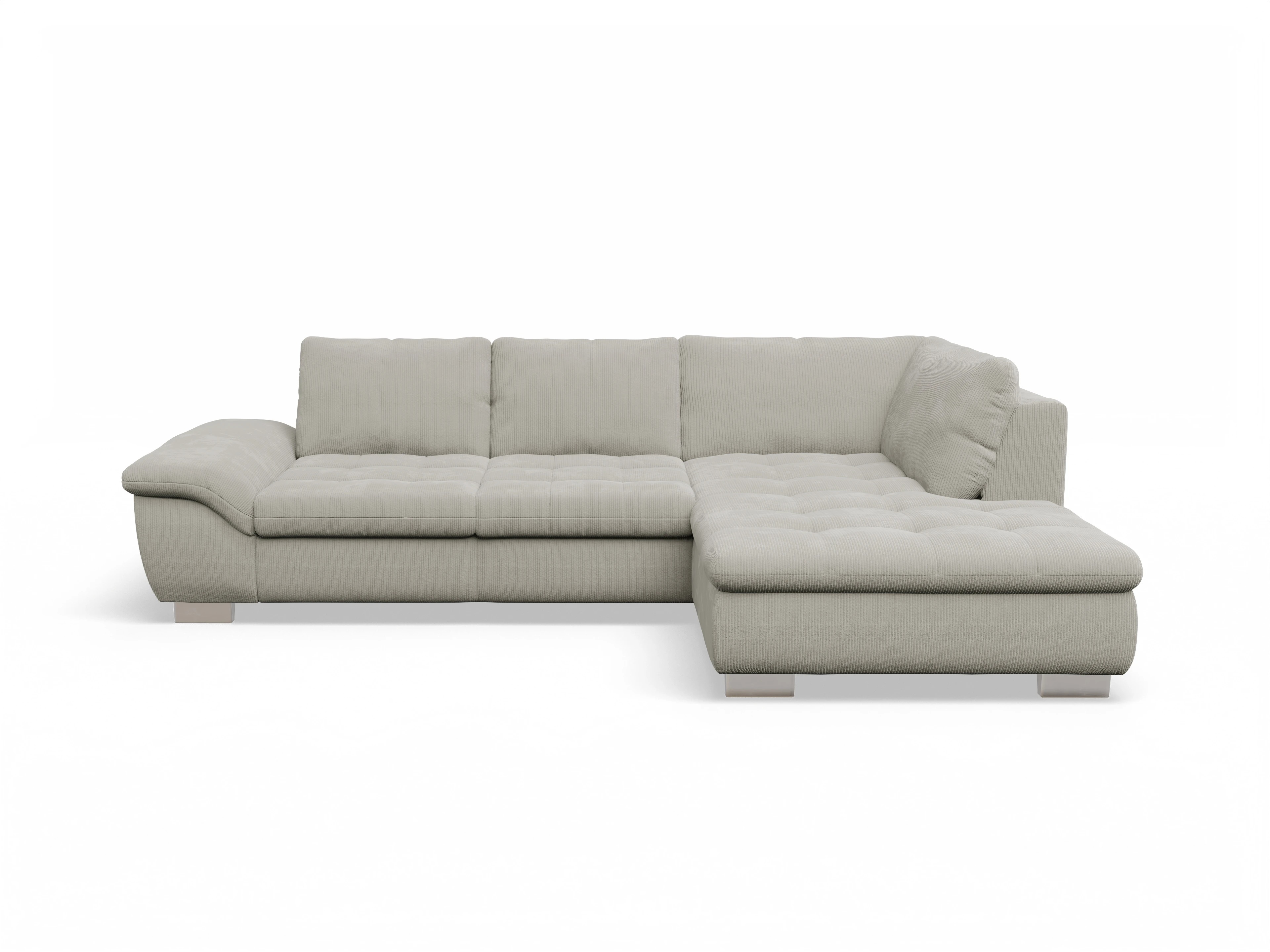 Ansicht des Produktes SC Smart 1007 Ecksofa rechts Abschluss offen in Stoff Beige