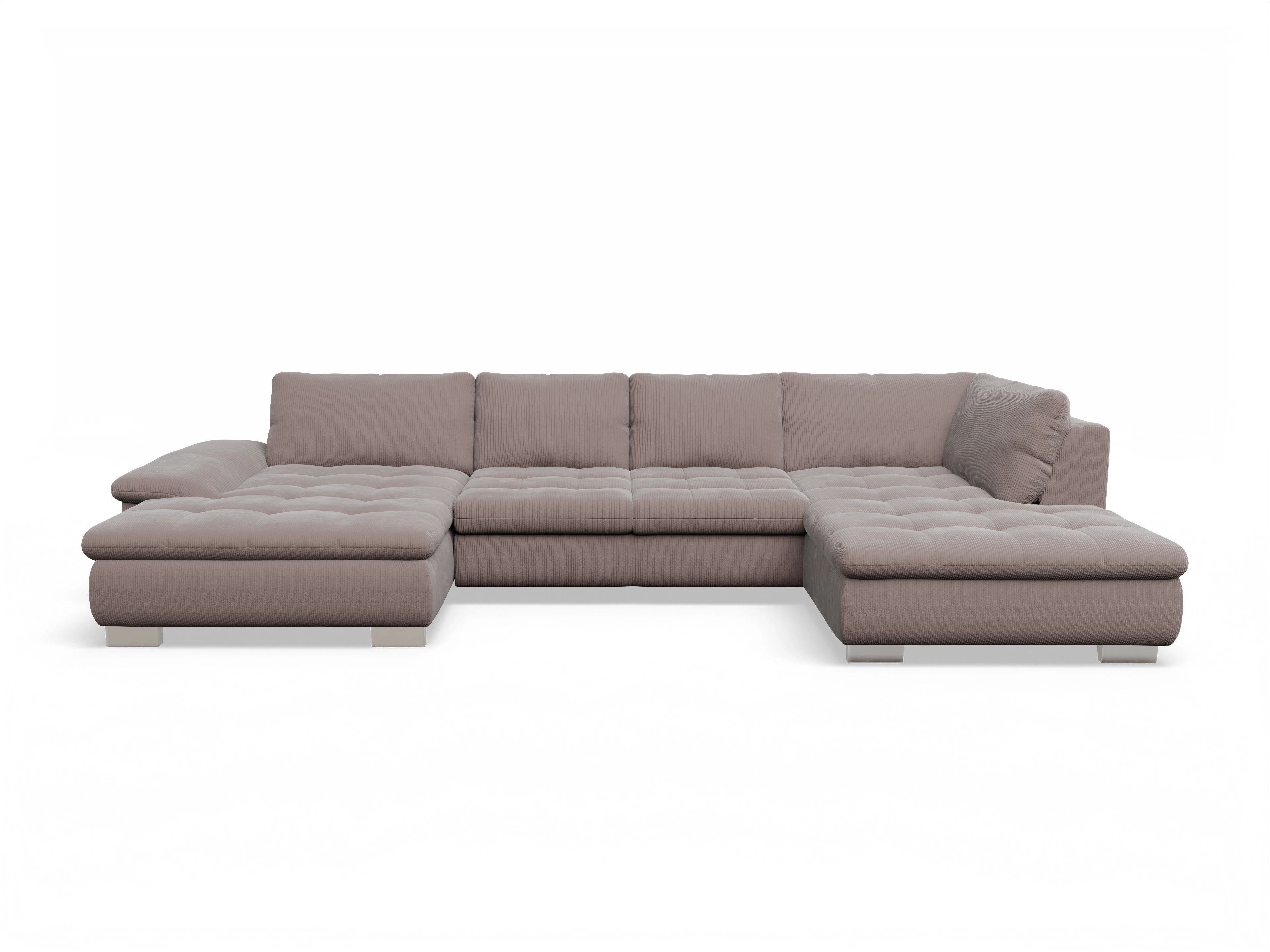 Ansicht des Produktes SC Smart 1007 Wohnlandschaft offen beidseitig in Stoff Rosa