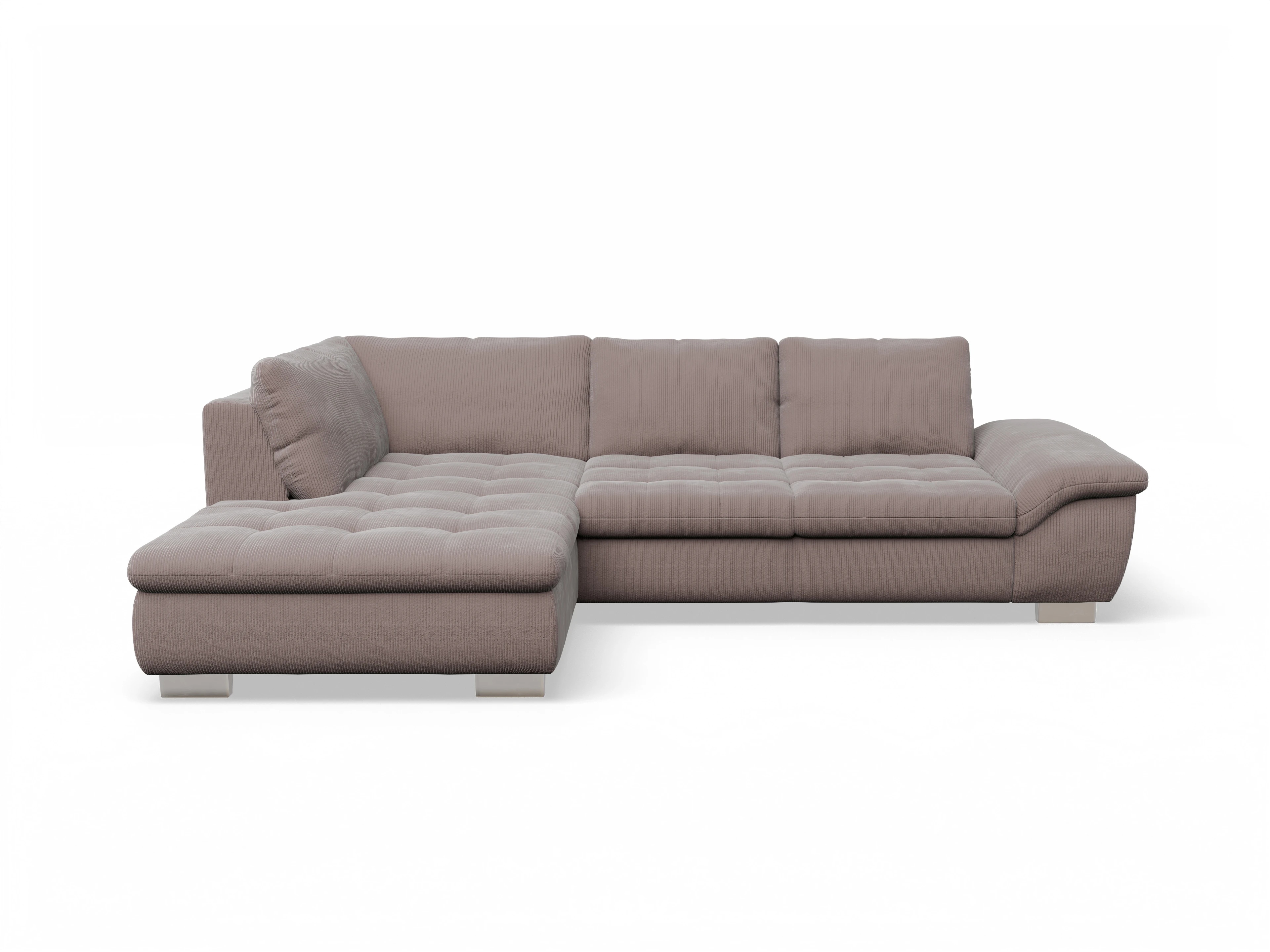 Ansicht des Produktes SC Smart 1007 Ecksofa links Abschluss offen in Stoff Rosa