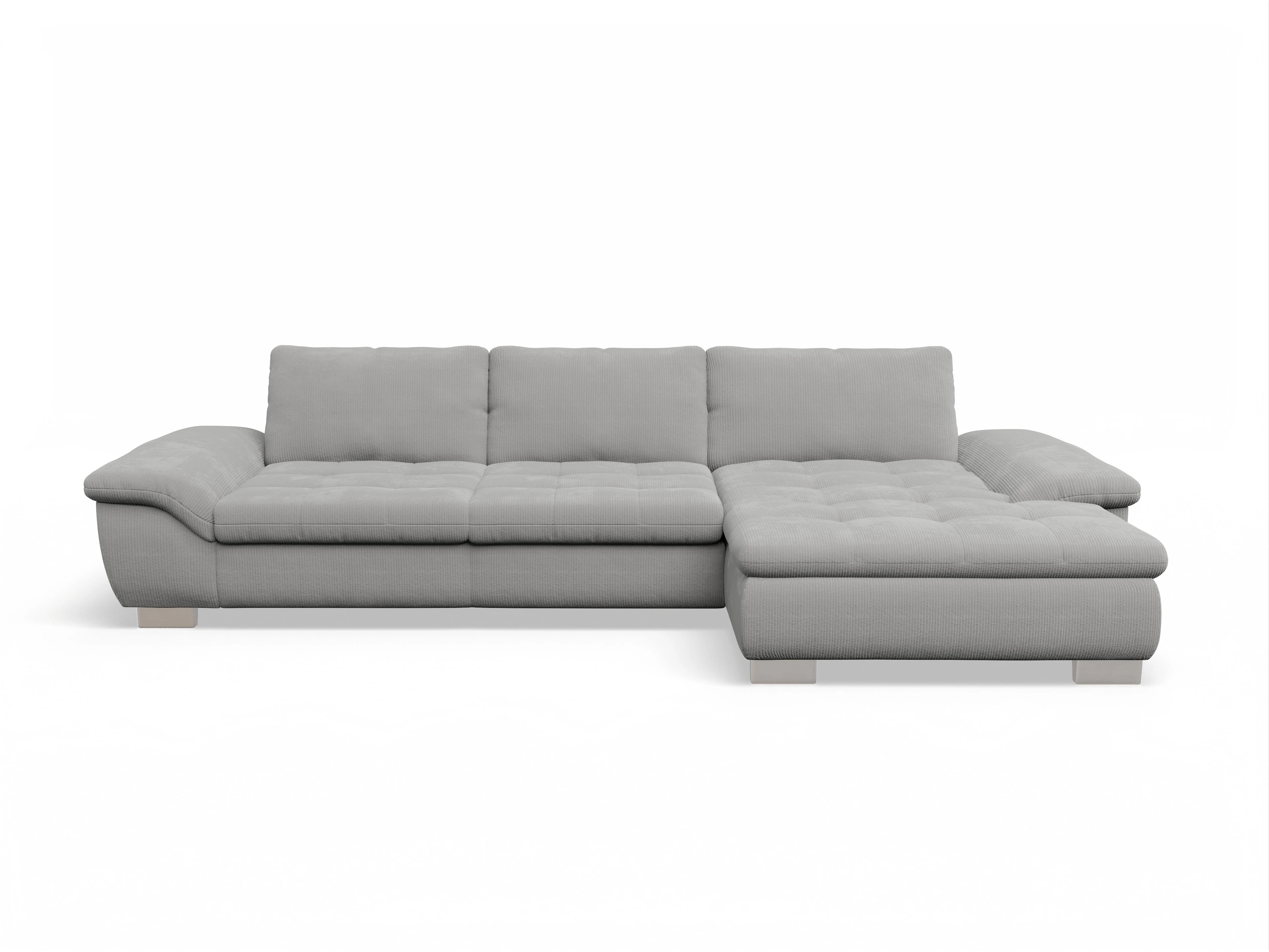 Ansicht des Produktes SC Smart 1007 Ecksofa rechts Abschluss offen in Stoff Grau