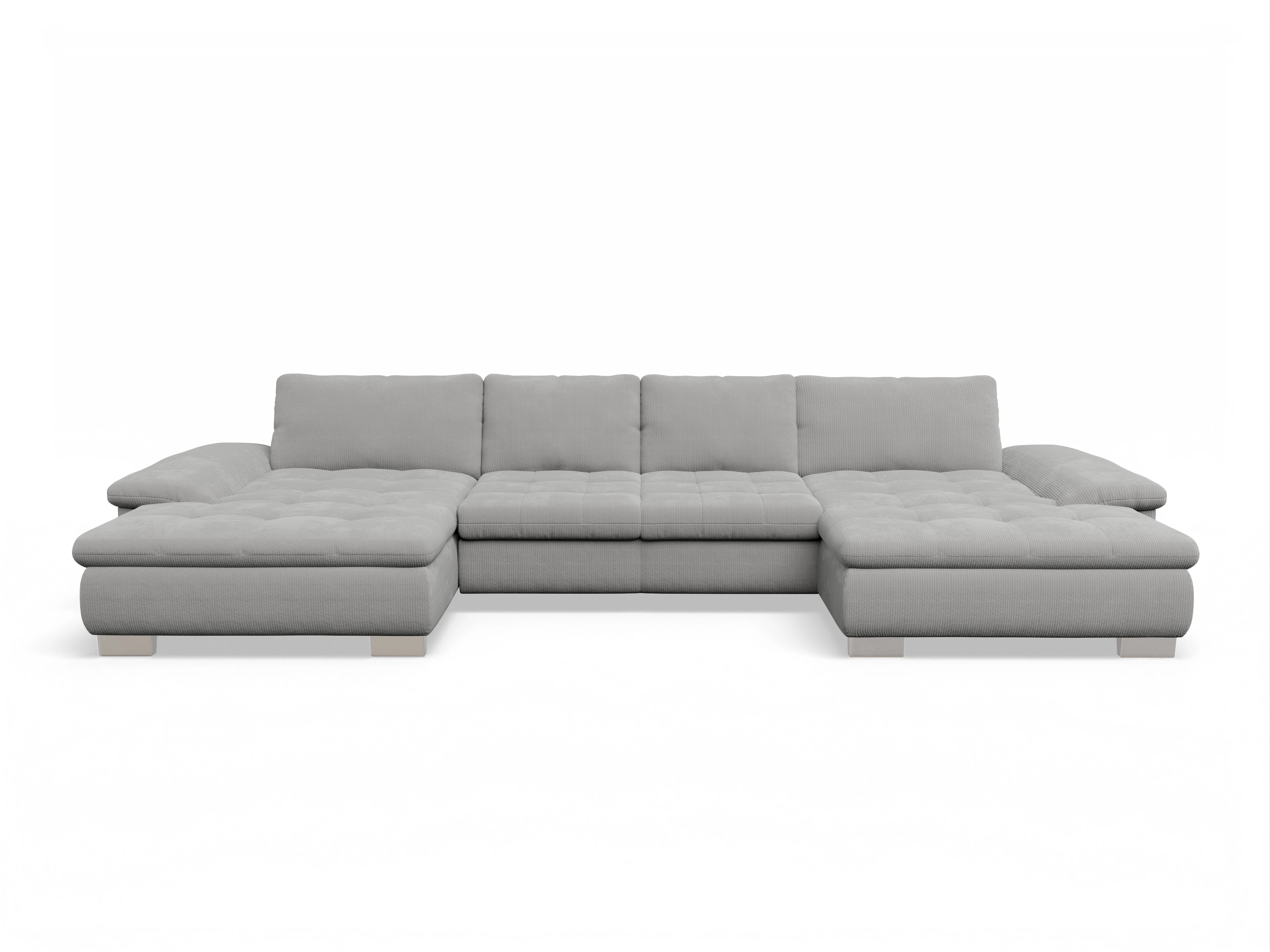 Ansicht des Produktes SC Smart 1007 Wohnlandschaft offen beidseitig in Stoff Grau