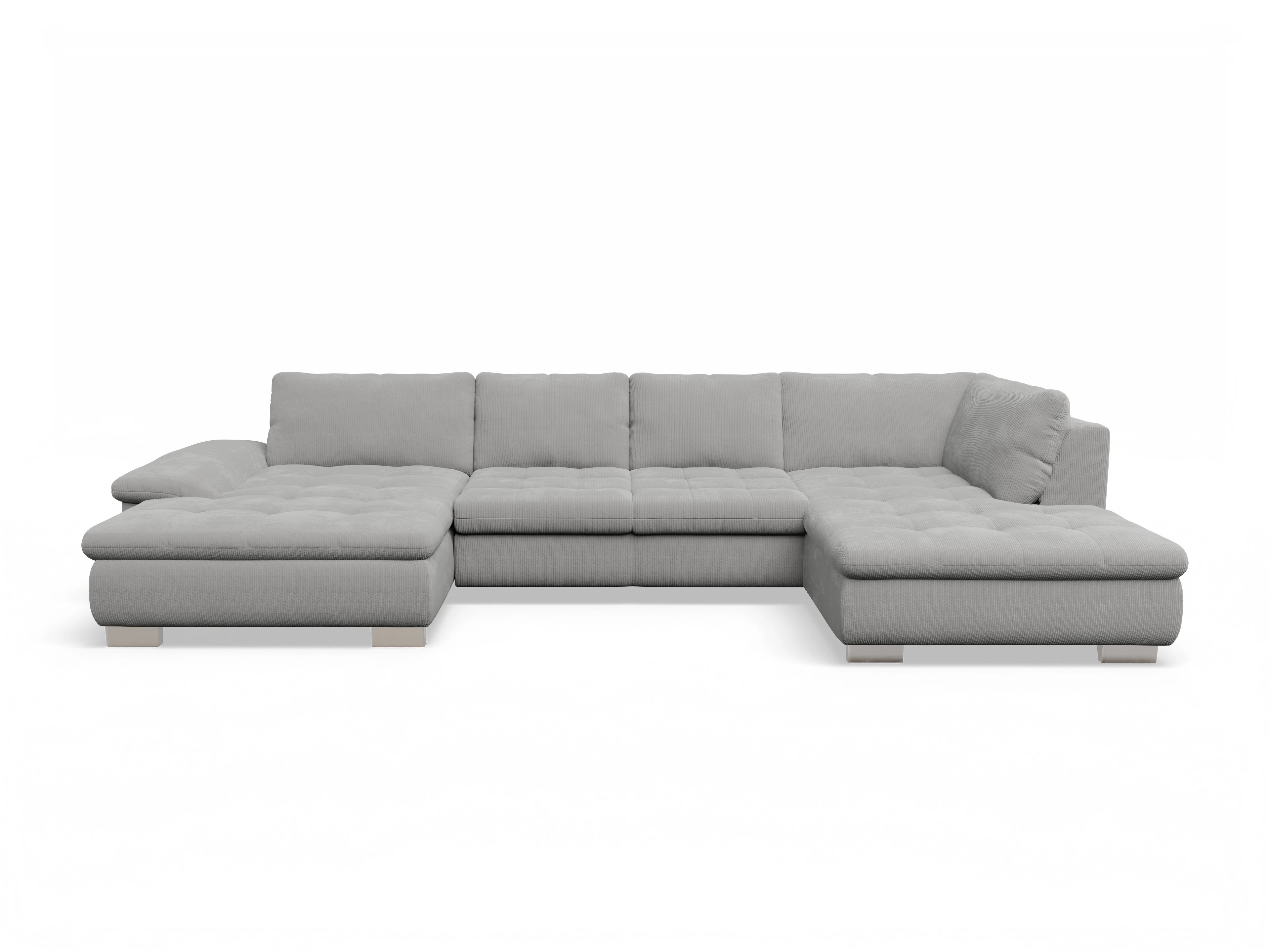 Ansicht des Produktes SC Smart 1007 Wohnlandschaft offen beidseitig in Stoff Grau