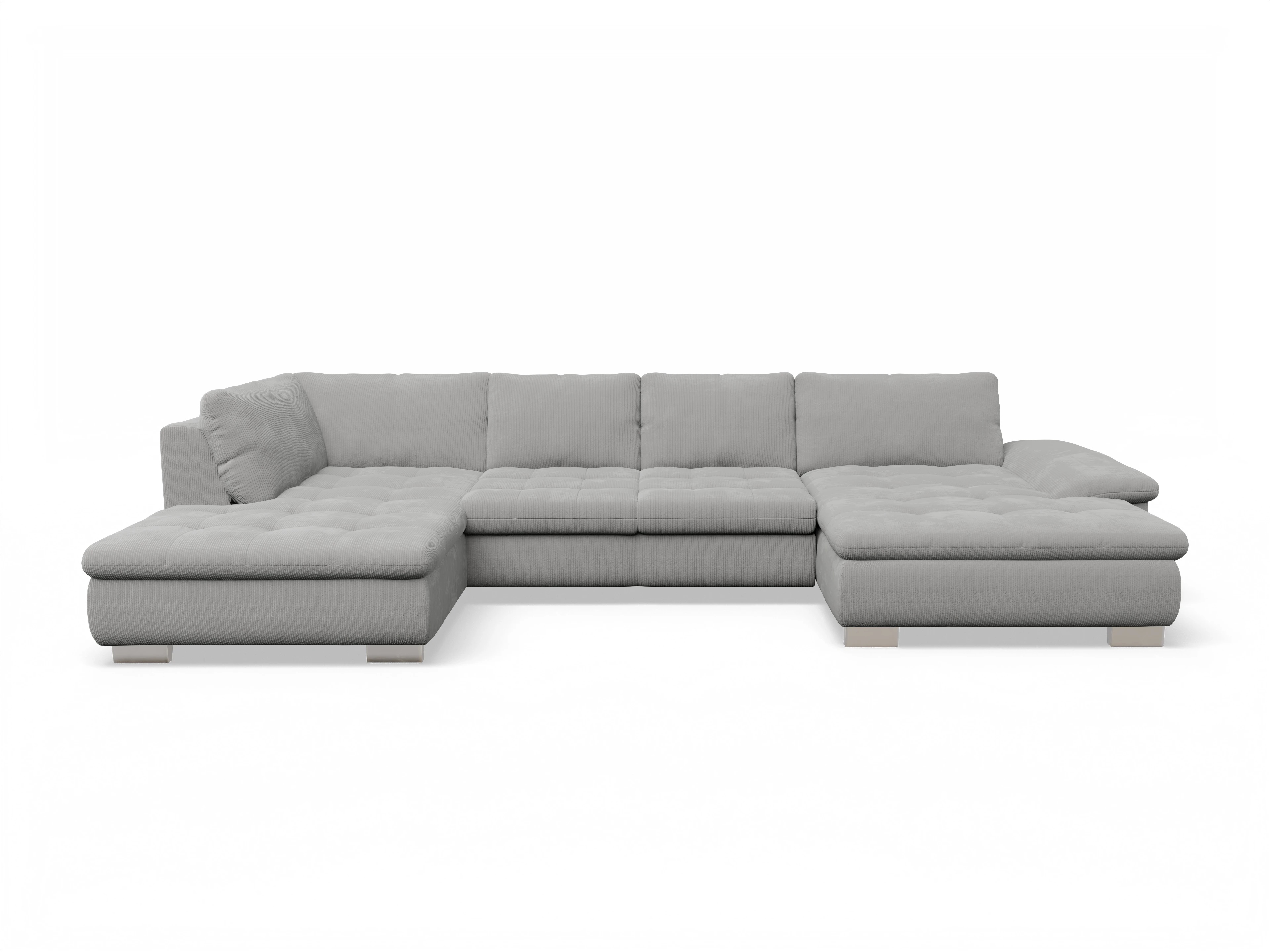 Ansicht des Produktes SC Smart 1007 Wohnlandschaft offen beidseitig in Stoff Grau