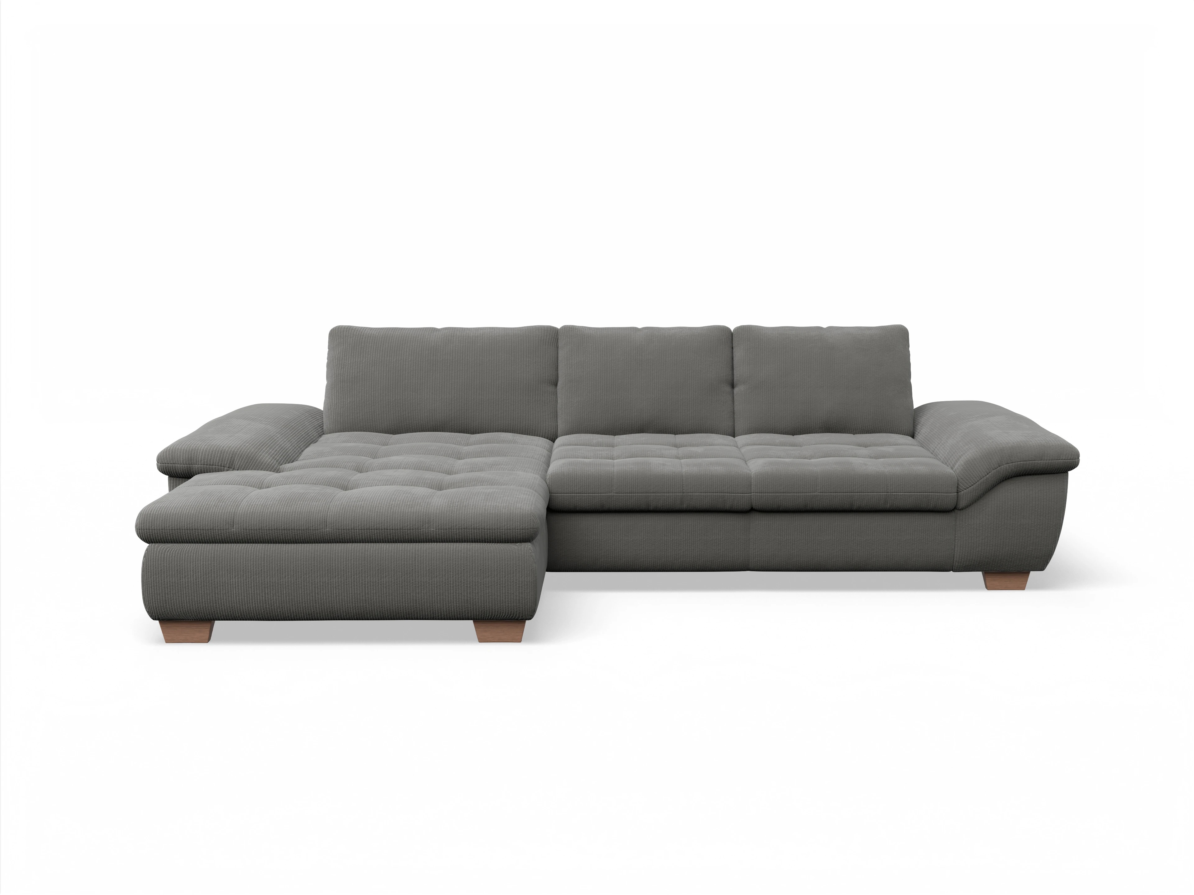 Sitz Concept smart 1007 Canape Medium L Ansicht des Produktes SC Smart 1007 Ecksofa links Abschluss offen in Stoff Braun