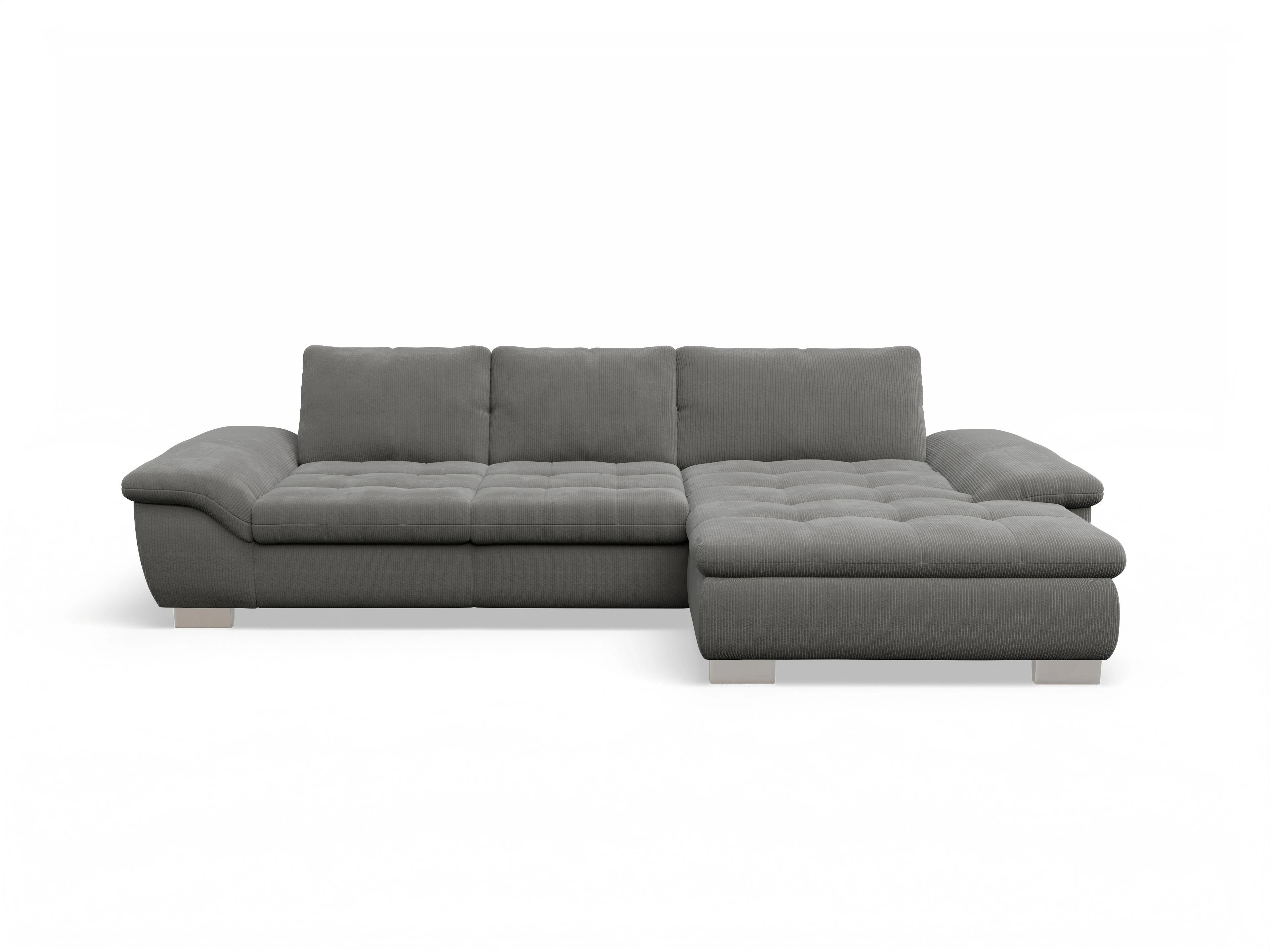 Ansicht des Produktes SC Smart 1007 Ecksofa rechts Abschluss offen in Stoff Braun