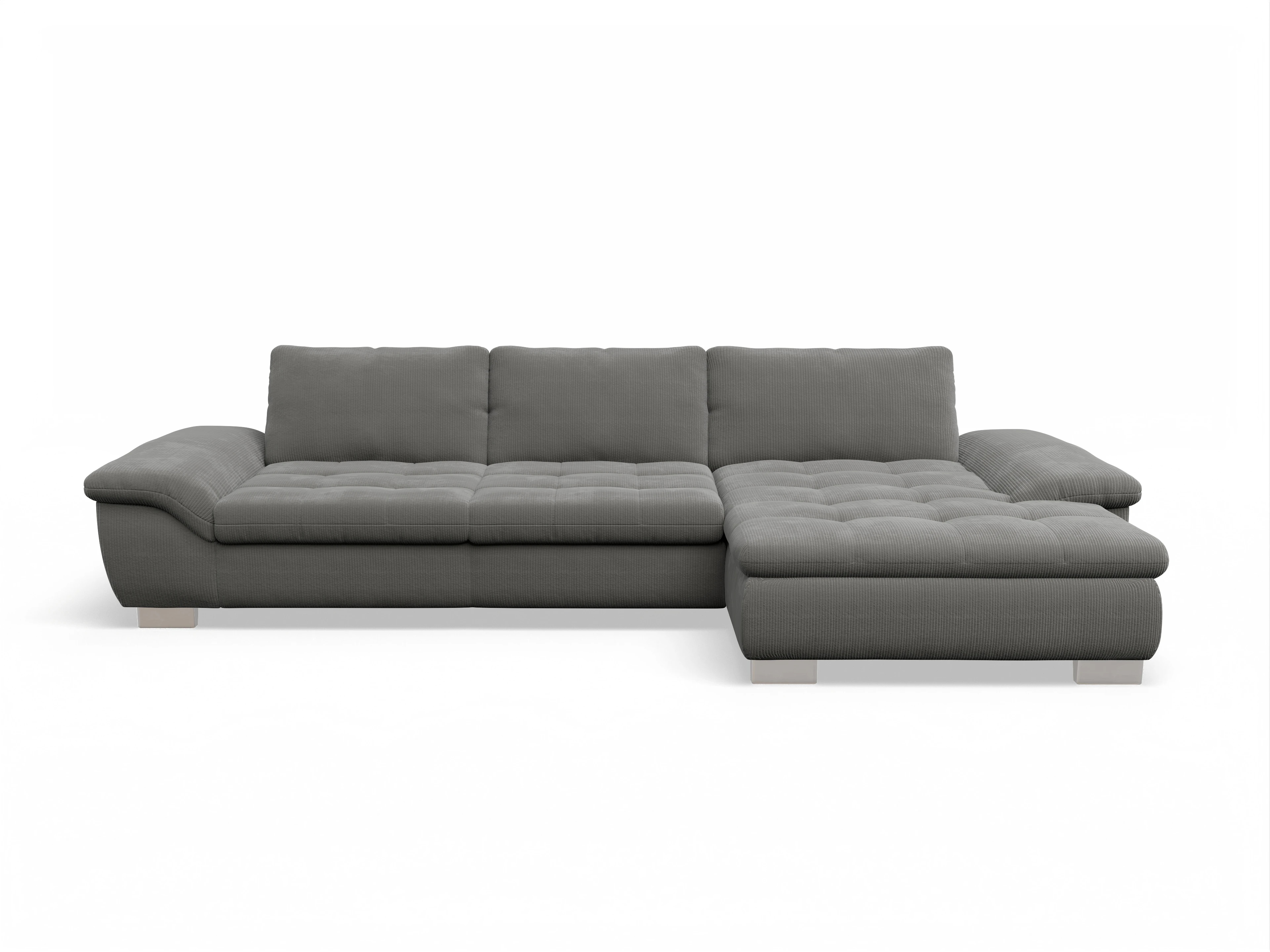 Ansicht des Produktes SC Smart 1007 Ecksofa rechts Abschluss offen in Stoff Braun