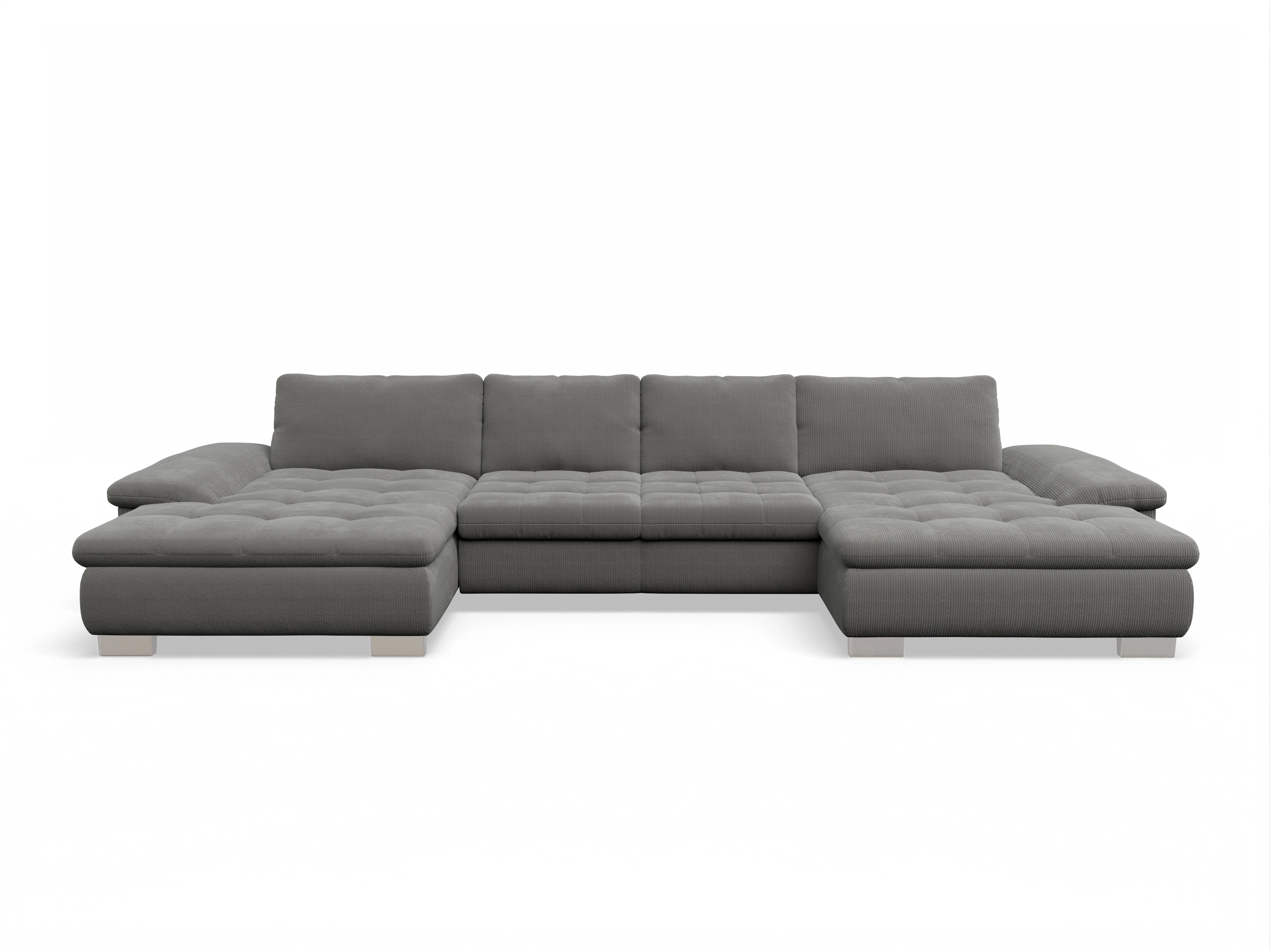 Ansicht des Produktes SC Smart 1007 Wohnlandschaft offen beidseitig in Stoff Braun