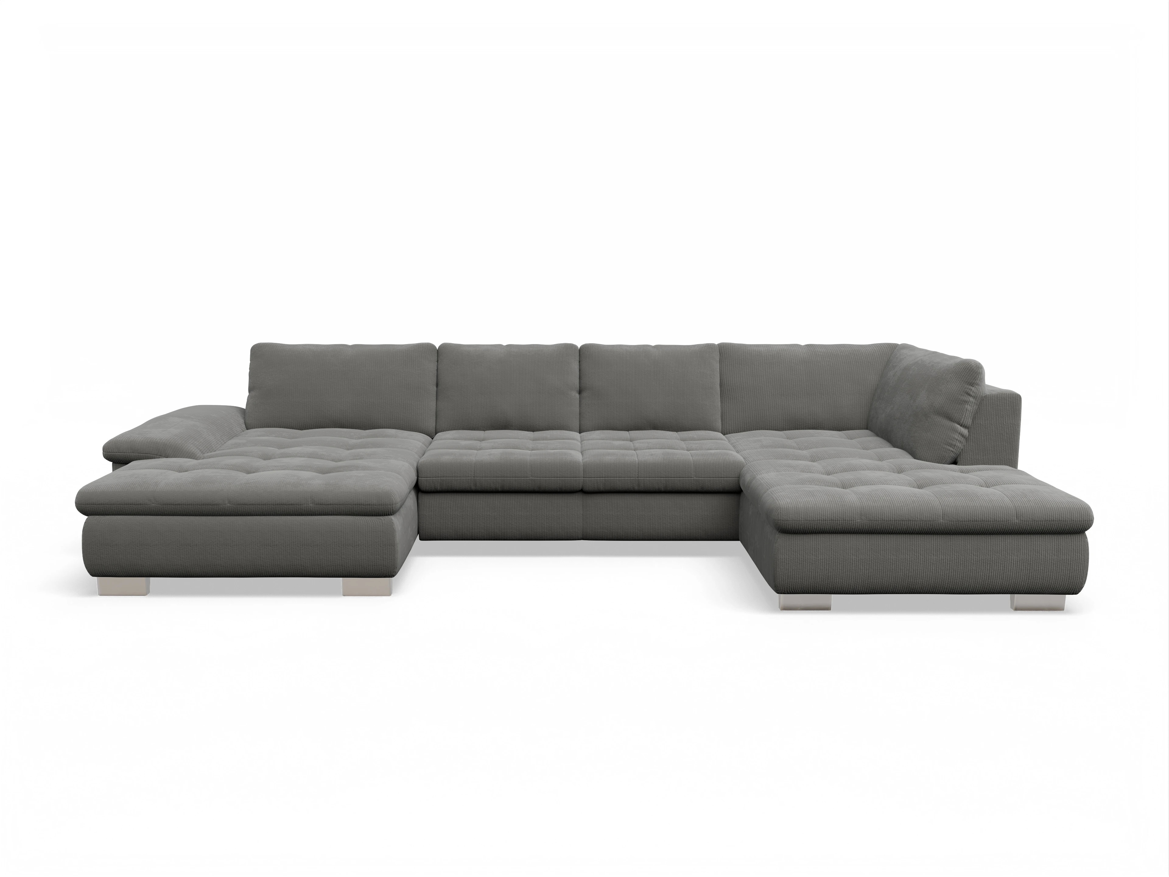 Ansicht des Produktes SC Smart 1007 Wohnlandschaft offen beidseitig in Stoff Braun