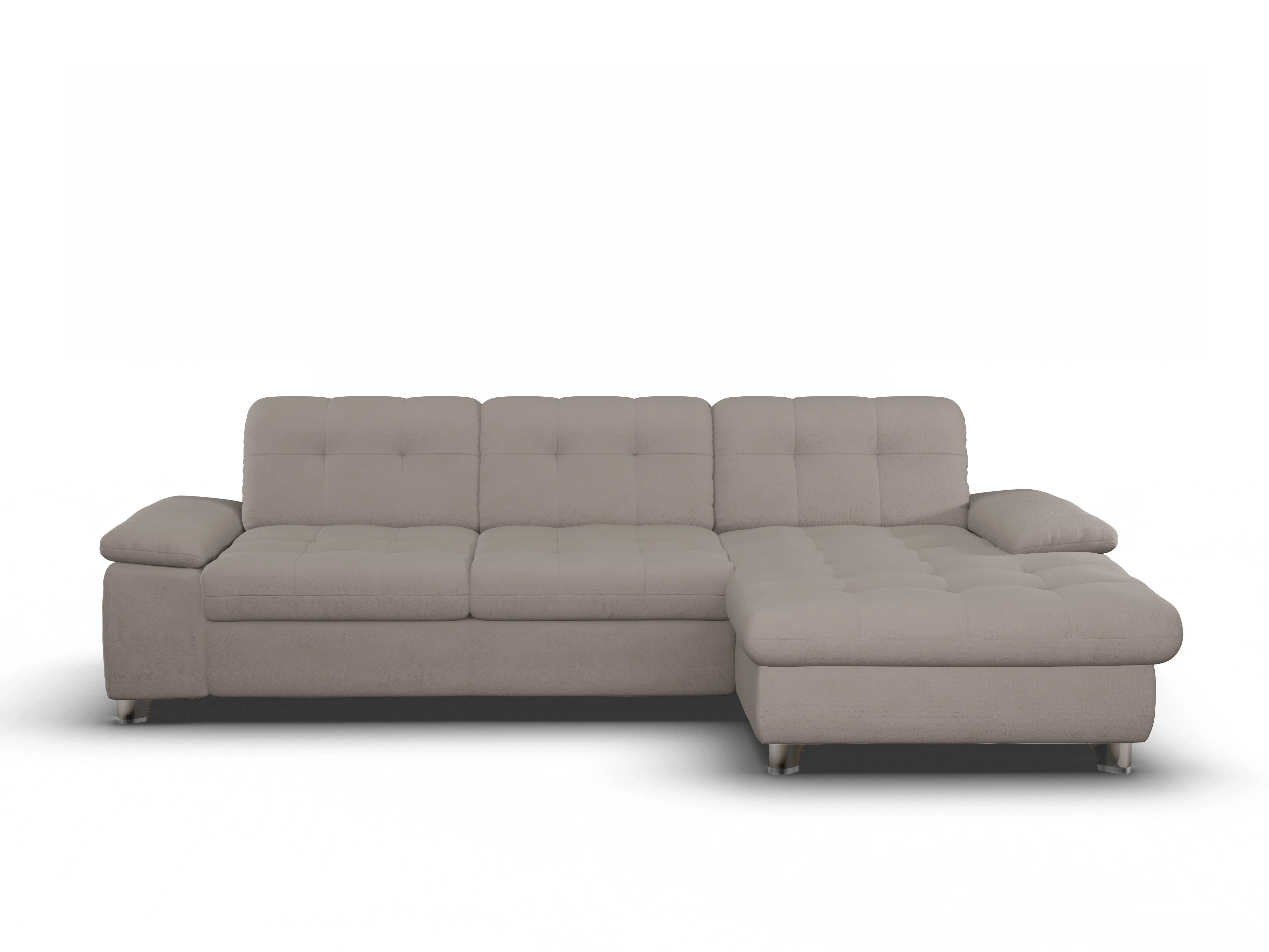 Ansicht des Produktes SC Smart 1012 Ecksofa rechts Abschluss offen in Stoff Braun