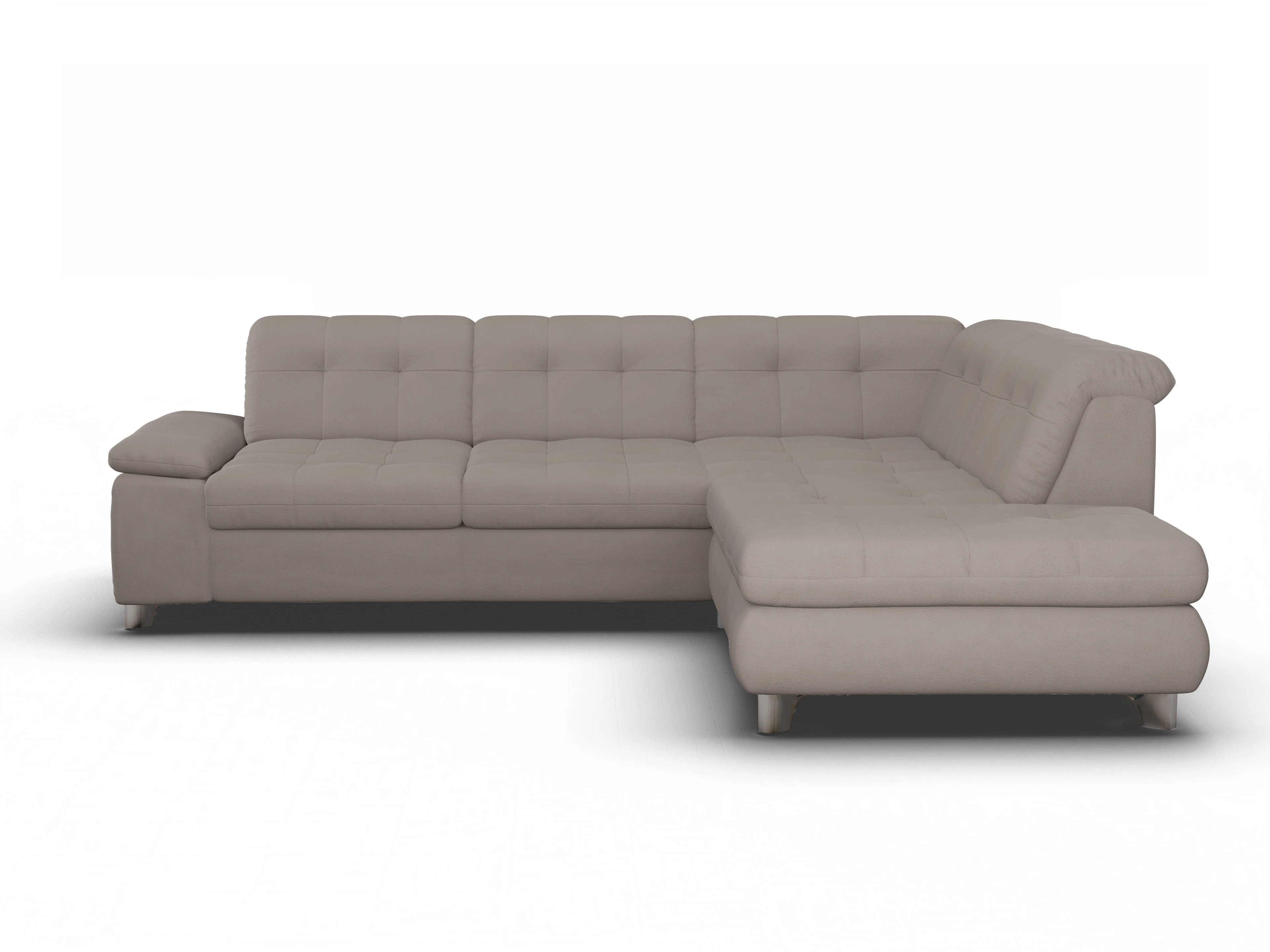 Ansicht des Produktes SC Smart 1012 Ecksofa rechts Abschluss offen in Stoff Braun