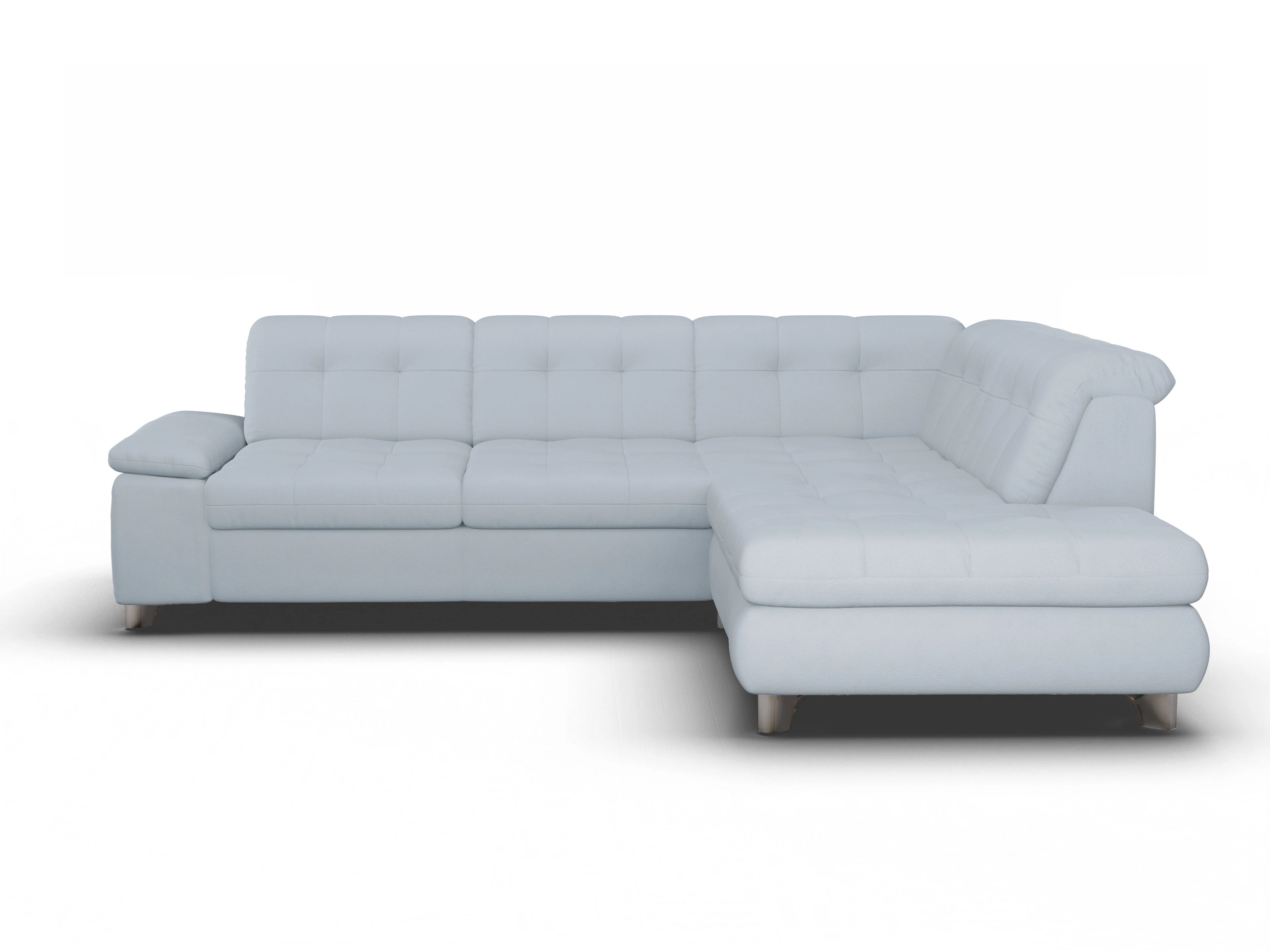 Ansicht des Produktes SC Smart 1012 Ecksofa rechts Abschluss offen in Stoff Blau