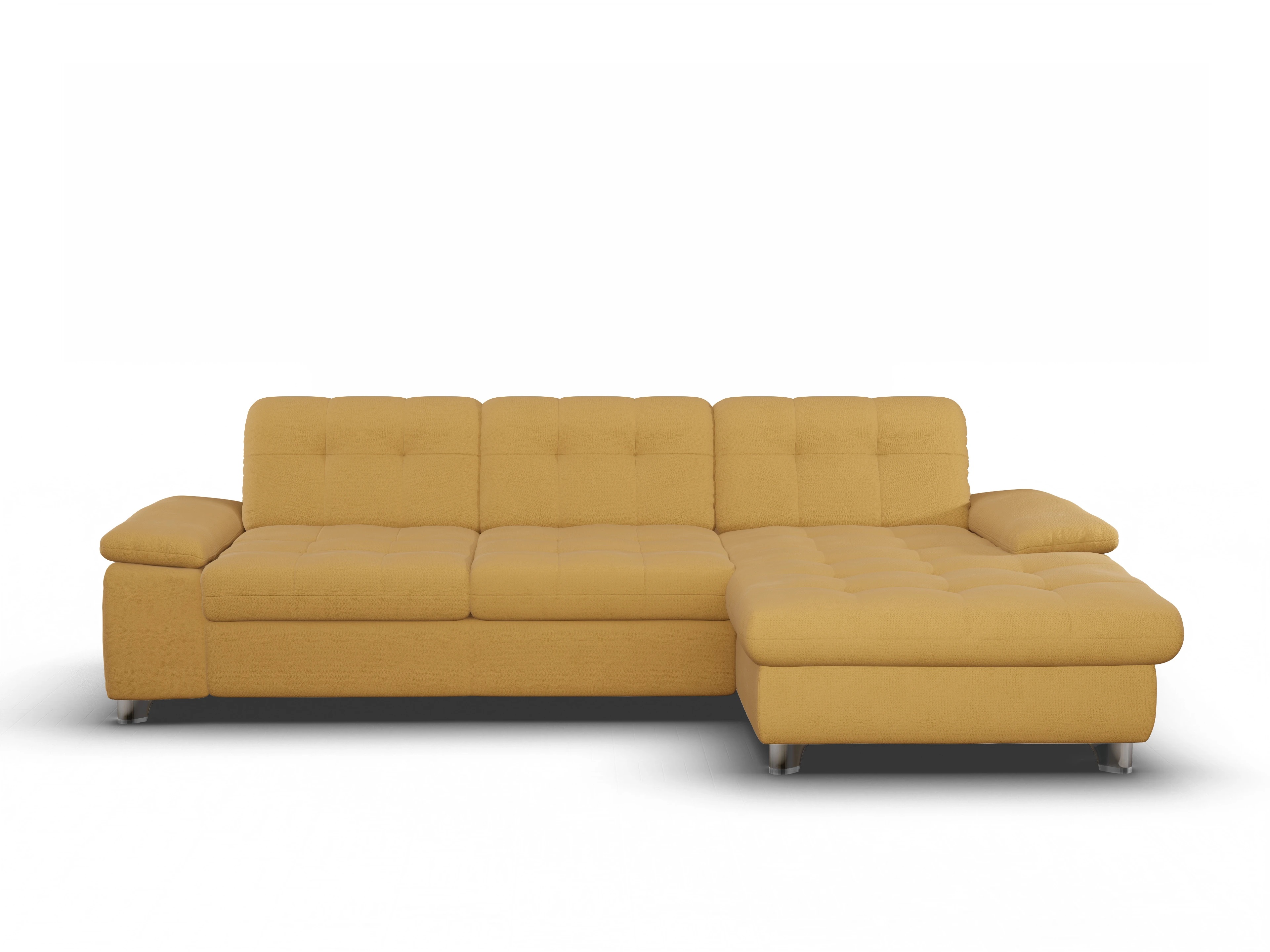 Sitz Concept smart 1012 Canape Large R Ansicht des Produktes SC Smart 1012 Ecksofa rechts Abschluss offen in Stoff Gelb