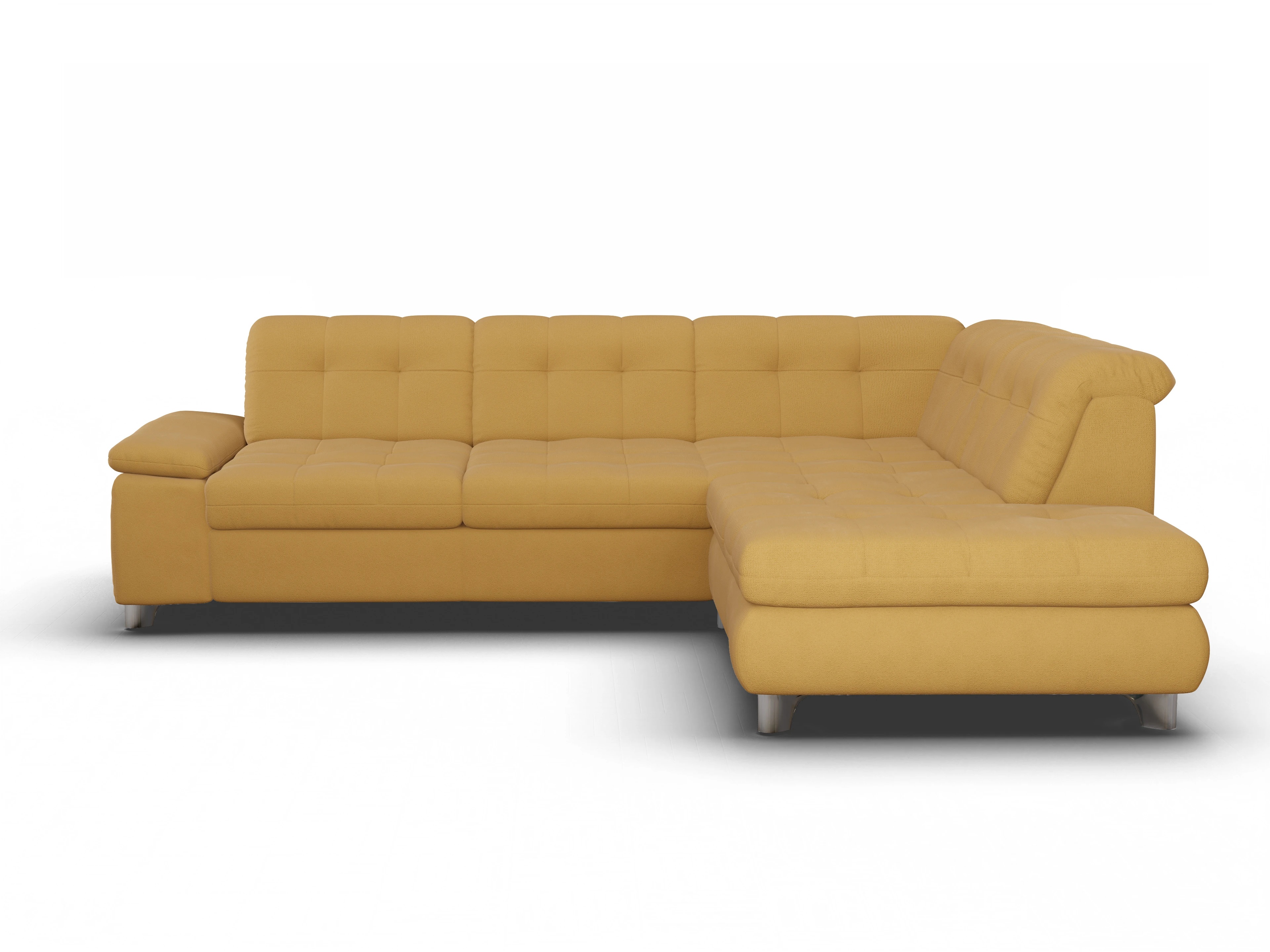 Ansicht des Produktes SC Smart 1012 Ecksofa rechts Abschluss offen in Stoff Gelb