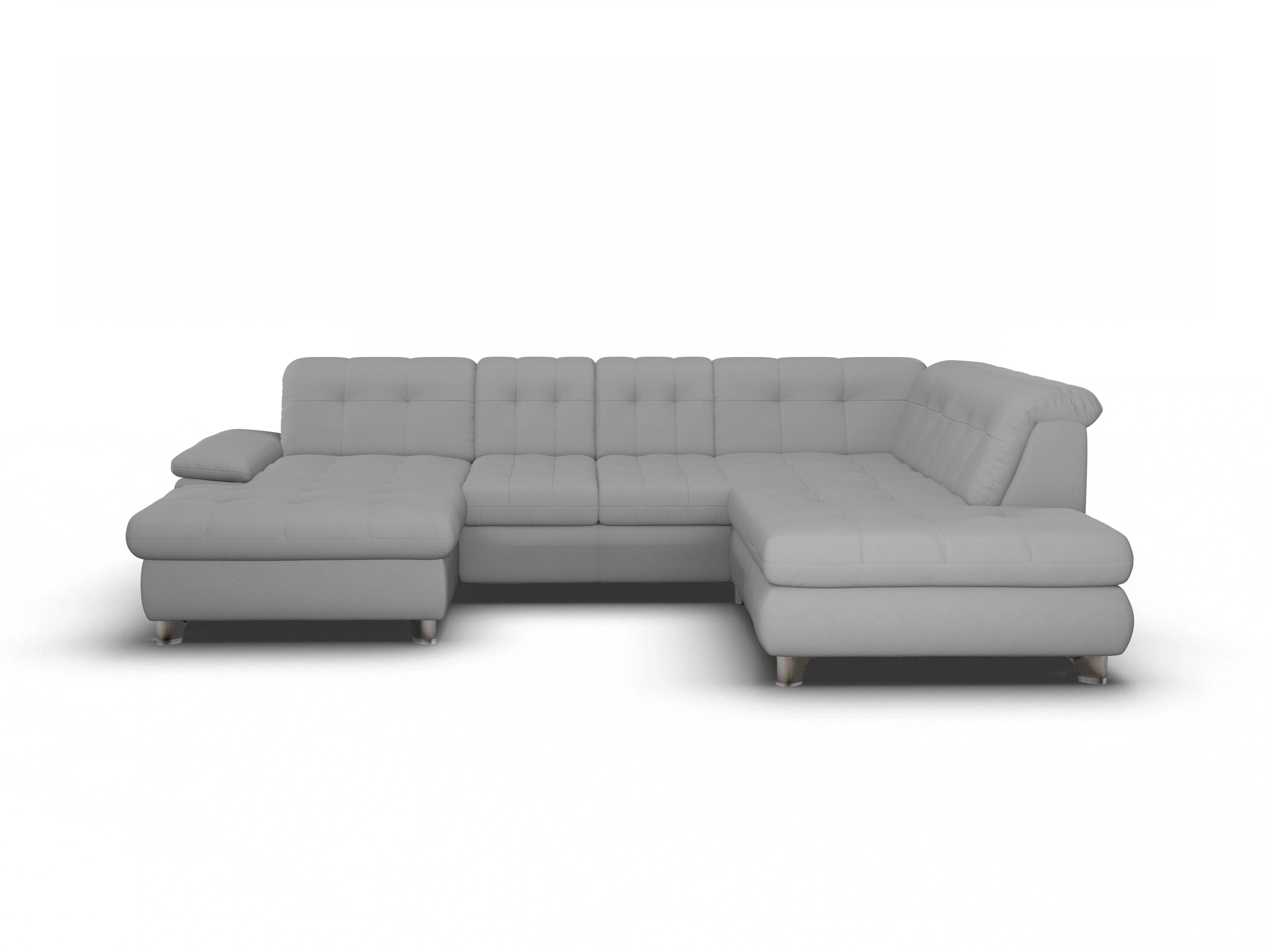 Ansicht des Produktes SC Smart 1012 Wohnlandschaft offen beidseitig in Stoff Grau