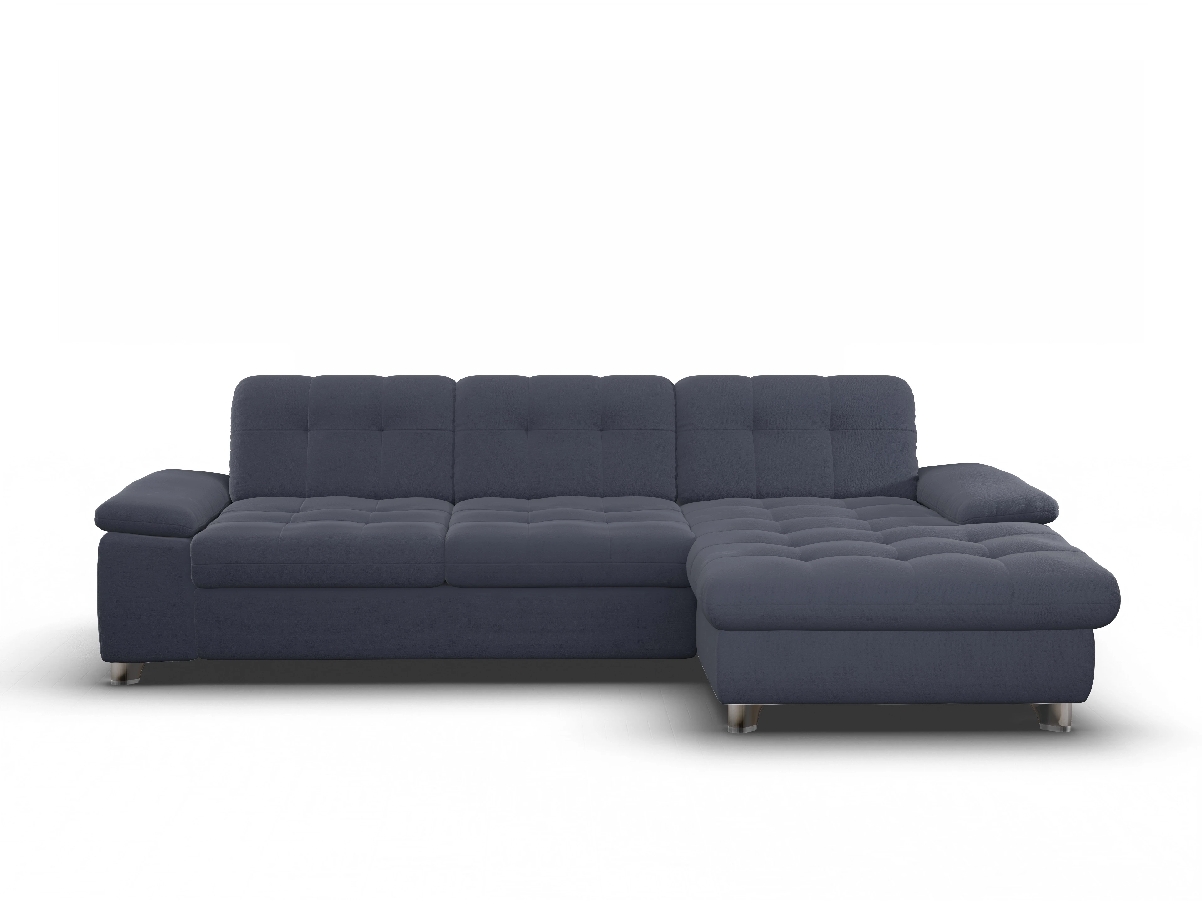 Sitz Concept smart 1012 Canape Large R Ansicht des Produktes SC Smart 1012 Ecksofa rechts Abschluss offen in Stoff Blau