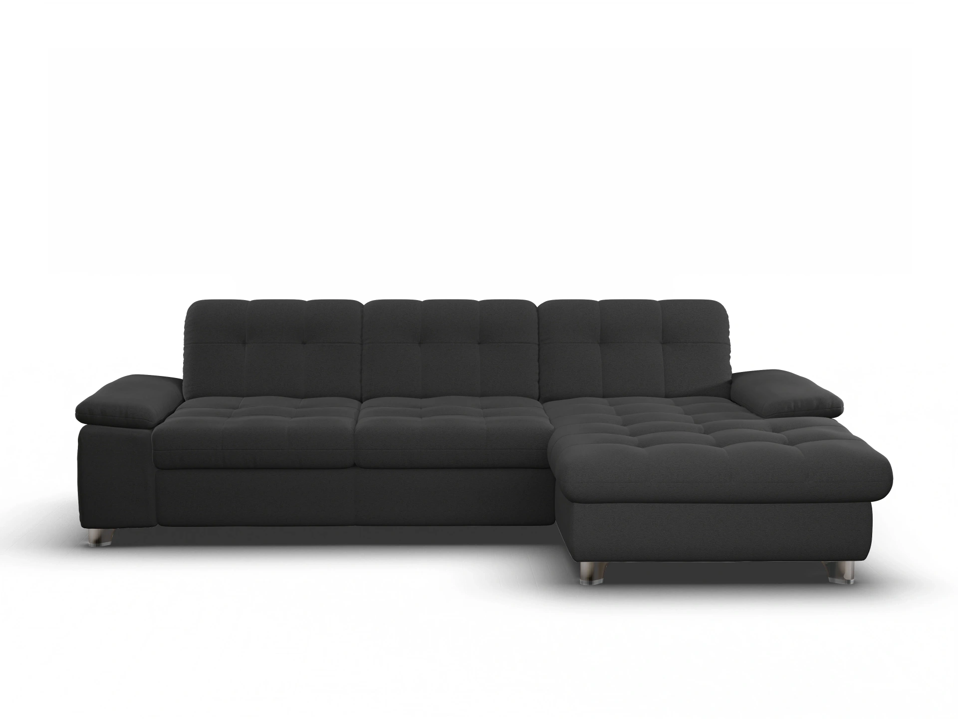 Ansicht des Produktes SC Smart 1012 Ecksofa rechts Abschluss offen in Stoff Grau