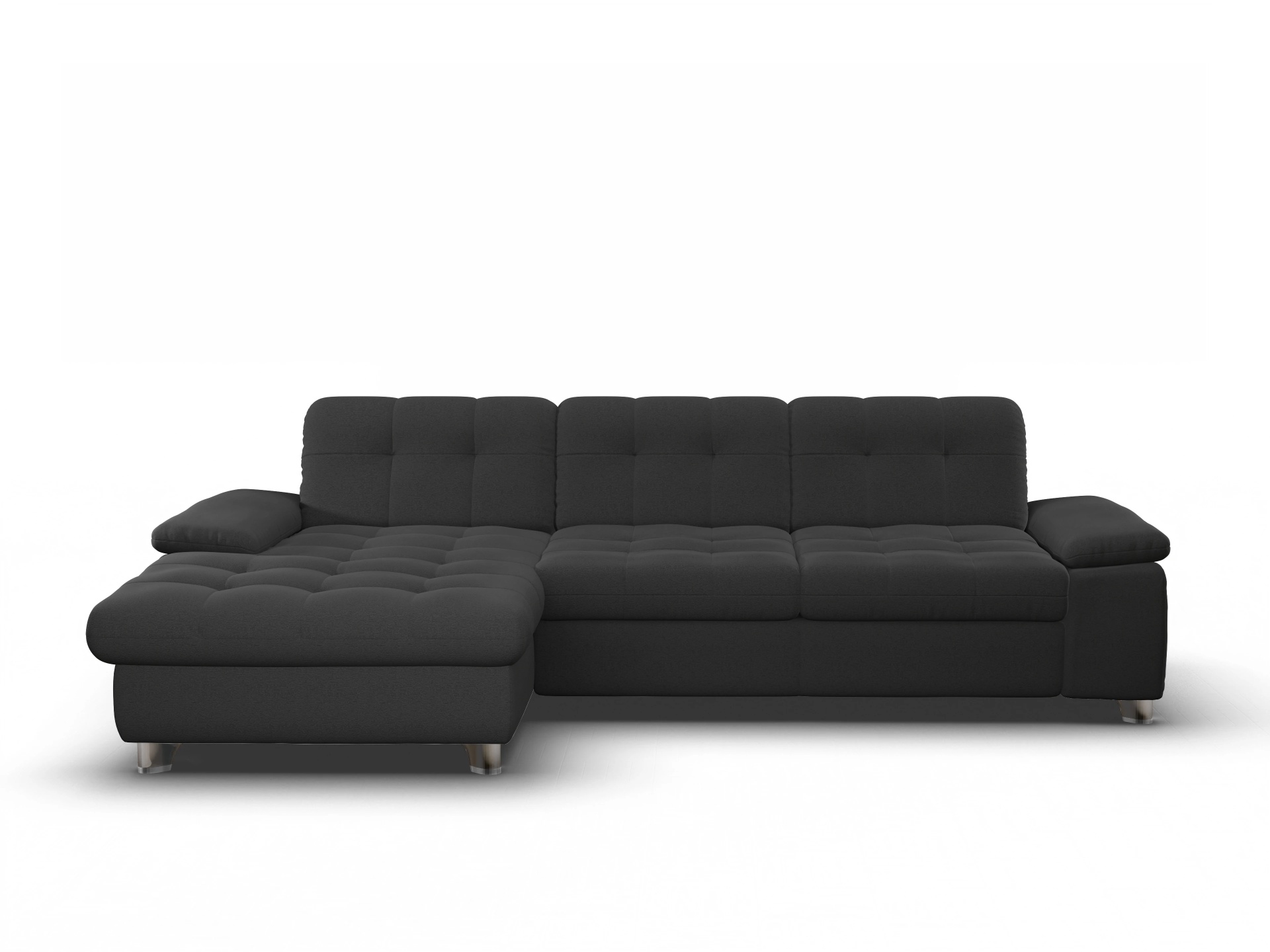 Ansicht des Produktes SC Smart 1012 Ecksofa links Abschluss offen in Stoff Grau