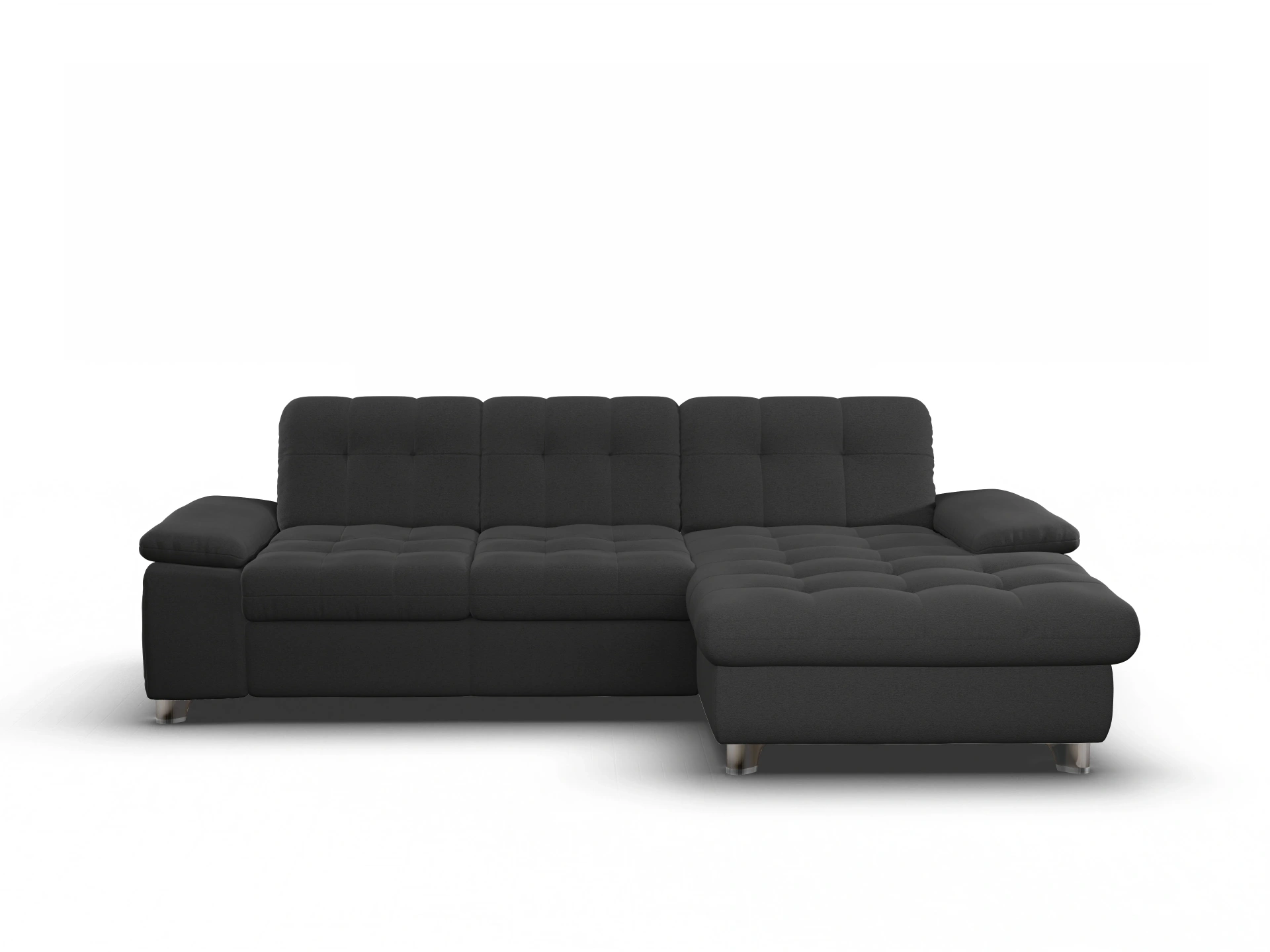 Ansicht des Produktes SC Smart 1012 Ecksofa rechts Abschluss offen in Stoff Grau