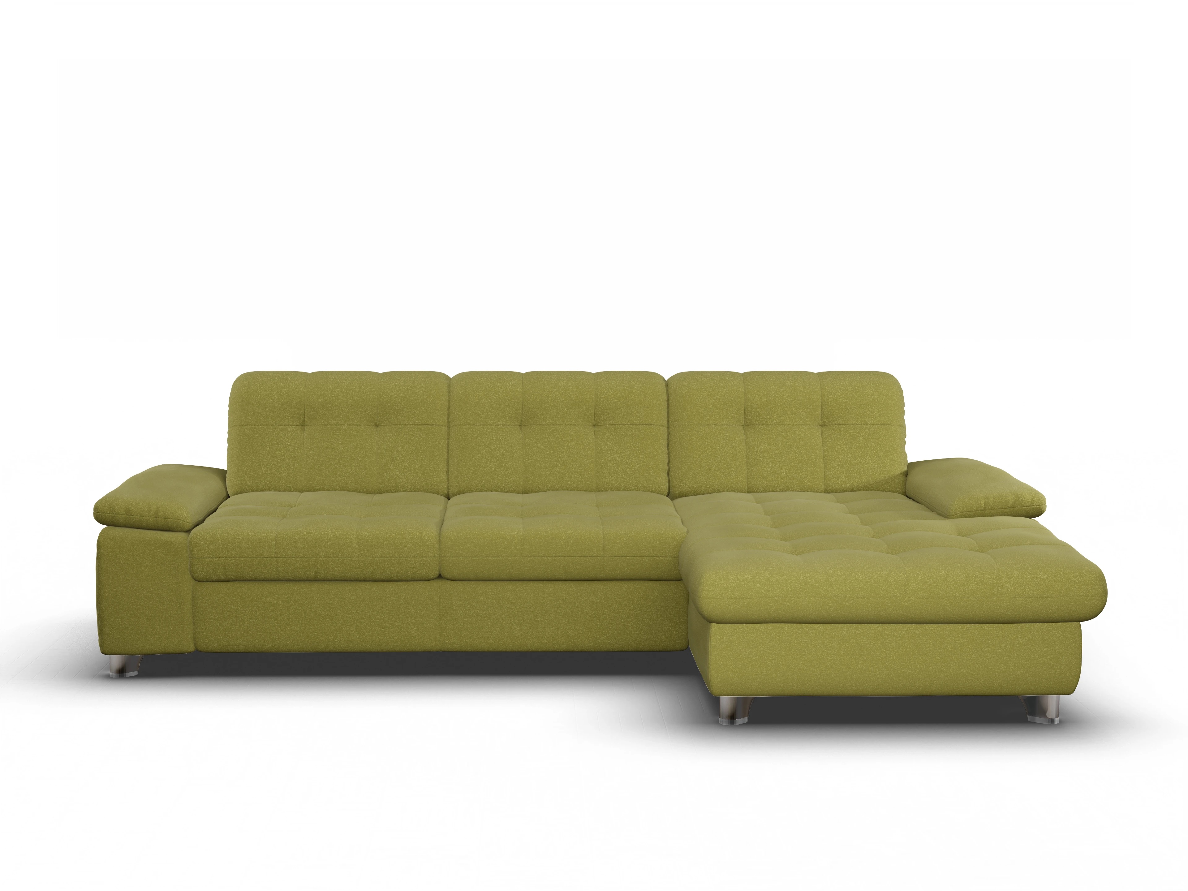 Sitz Concept smart 1012 Canape Large R Ansicht des Produktes SC Smart 1012 Ecksofa rechts Abschluss offen in Stoff Grün